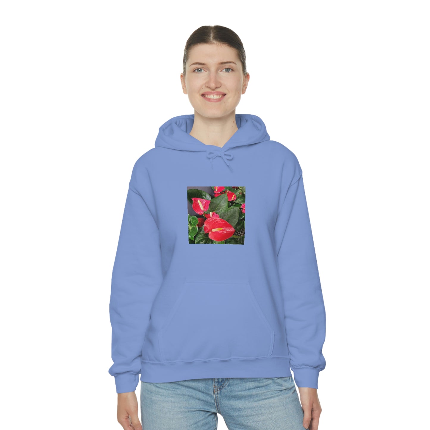 Island Style Anthurium Unisex Heavy Blend™ Hooded Sweatshirt