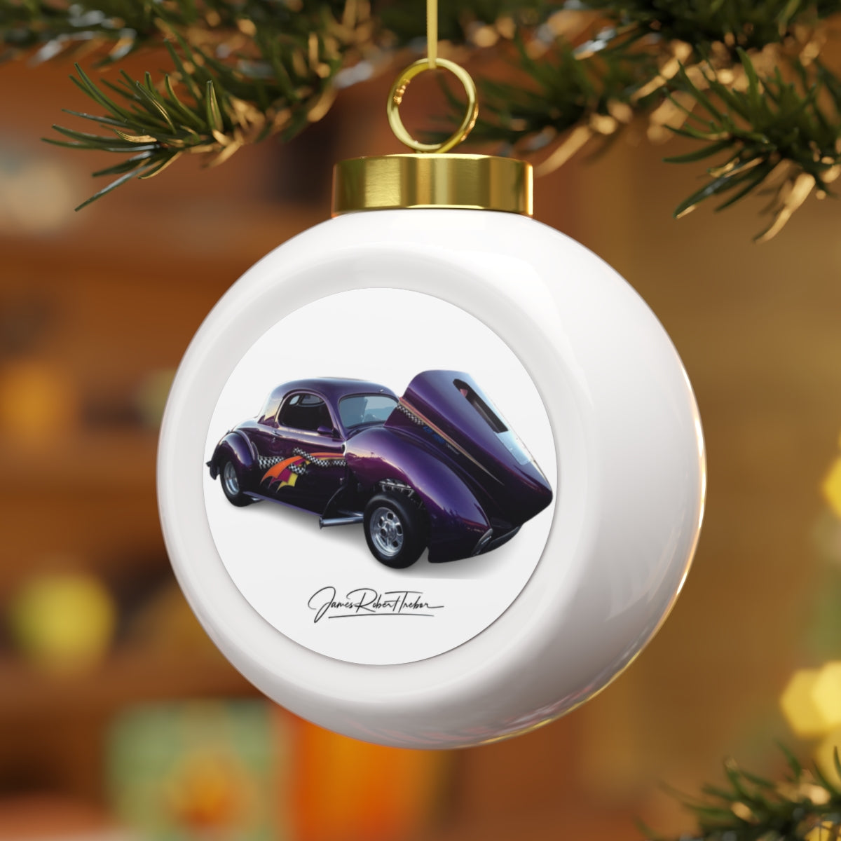 Hotrods Christmas Ball Ornament