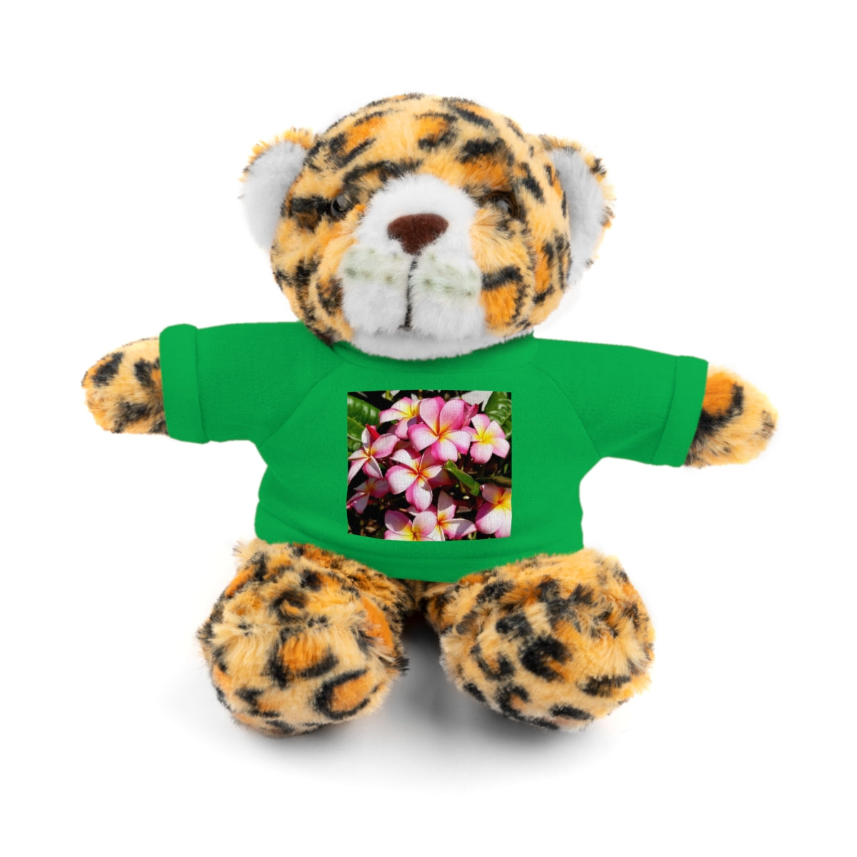 Island Style Striped Plumeria  Stuffed Animals with Tee