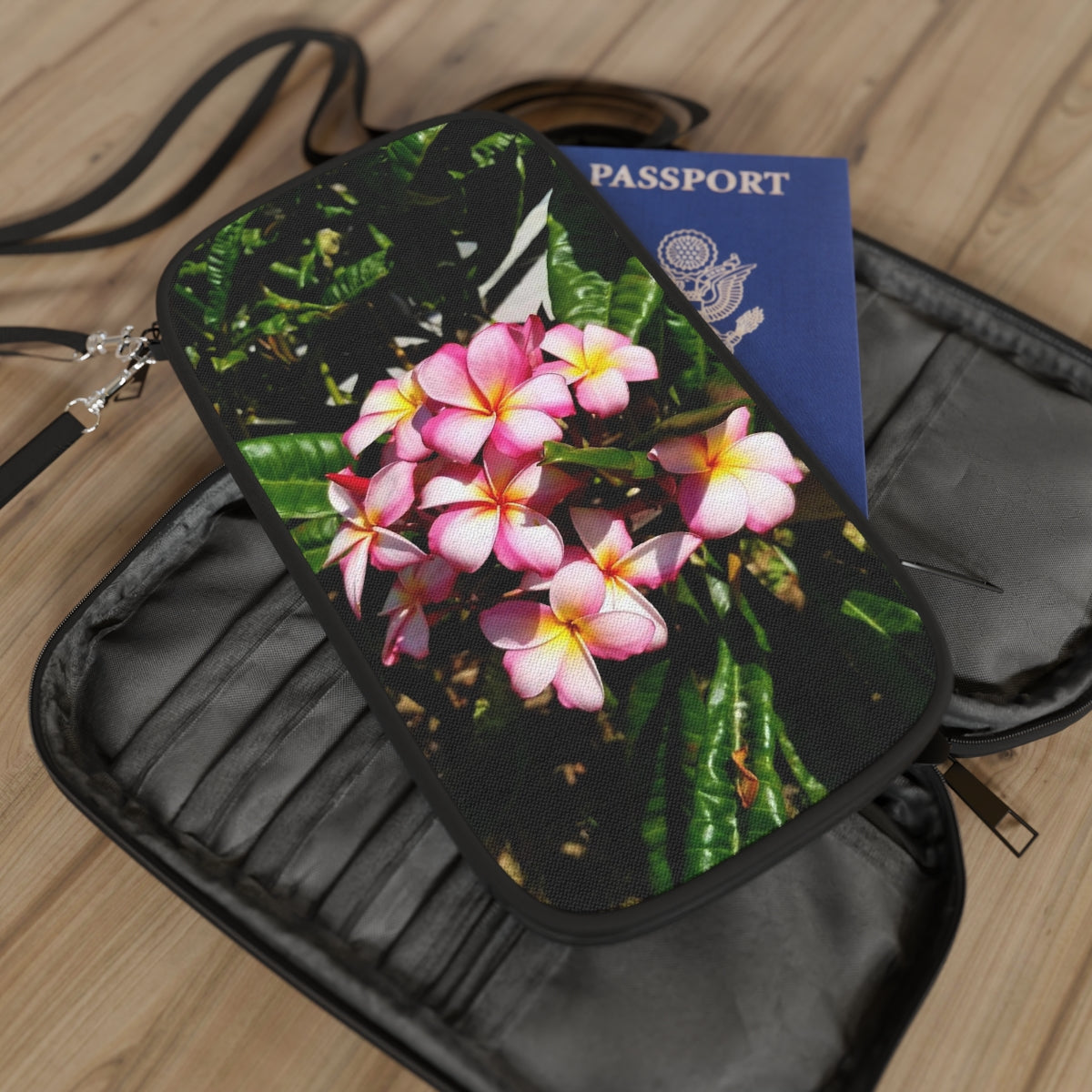 Island Style Striped Plumeria Passport Wallet by Lola