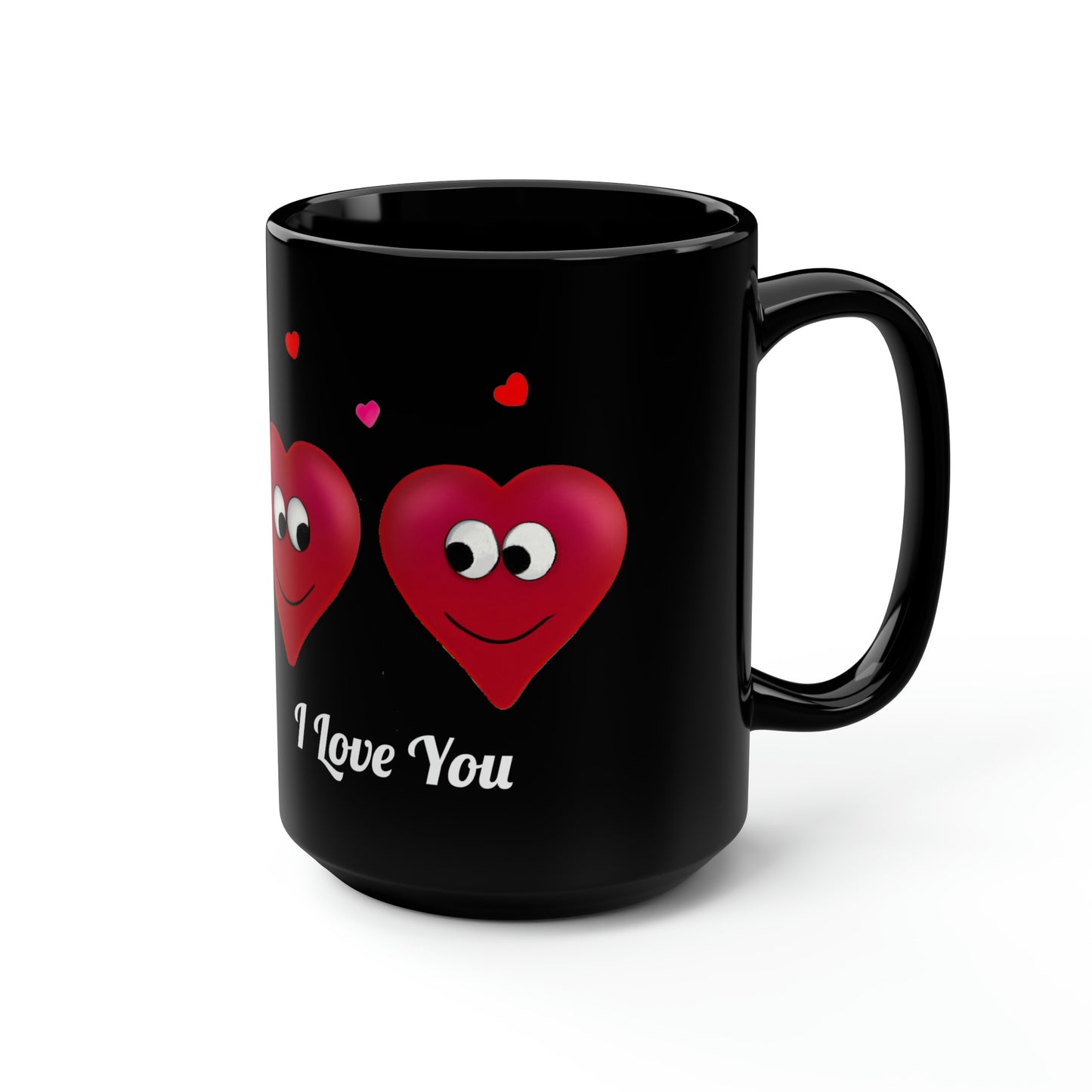 Valentine's "I Love You" Black Mug, 15oz