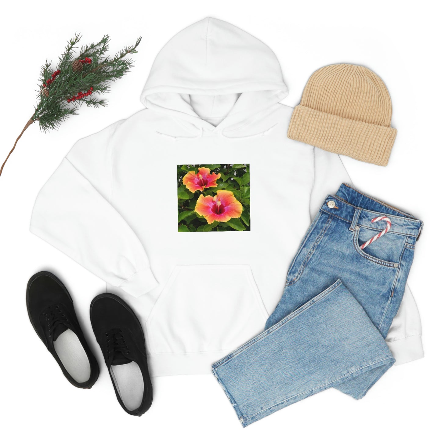 Islander Hibiscus Unisex Heavy Blend™ Hooded Sweatshirt