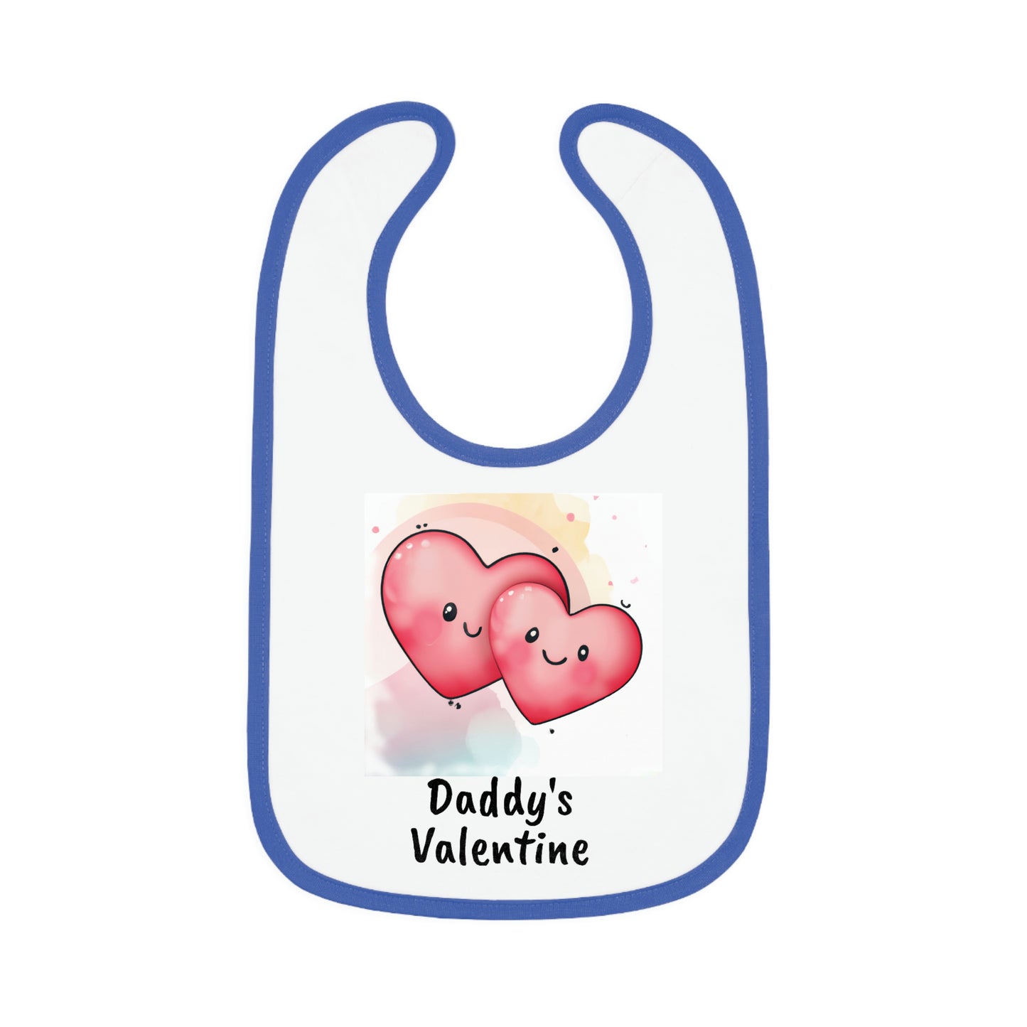 Valentine's "Daddy's Valentine" II Baby Contrast Trim Jersey Bib