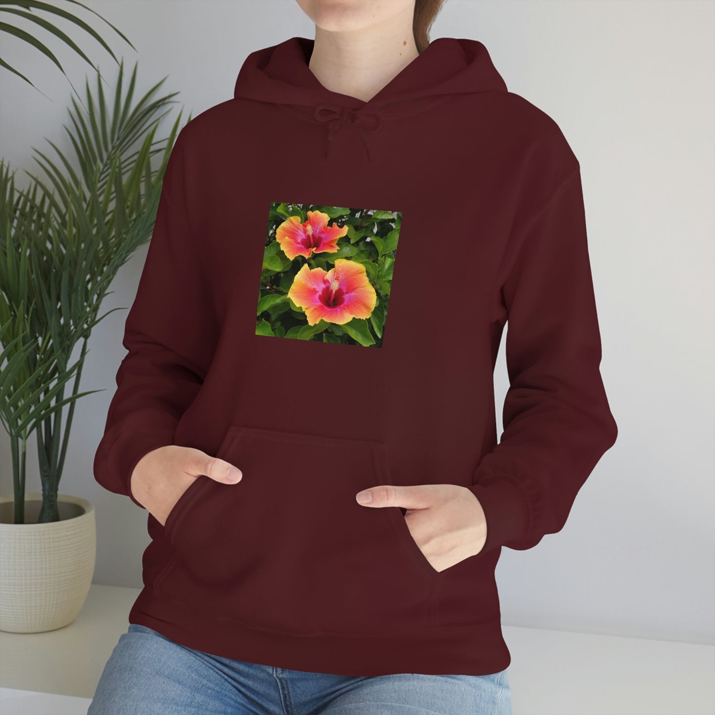 Islander Hibiscus Unisex Heavy Blend™ Hooded Sweatshirt