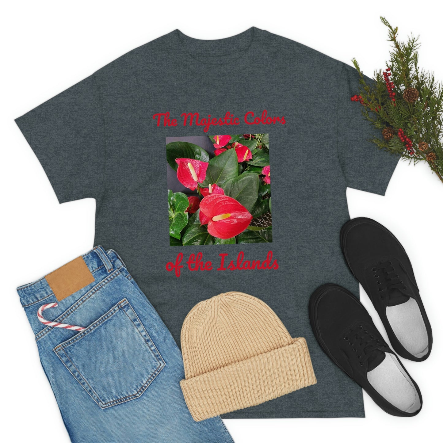 Islander Anthurium Unisex Heavy Cotton Tee