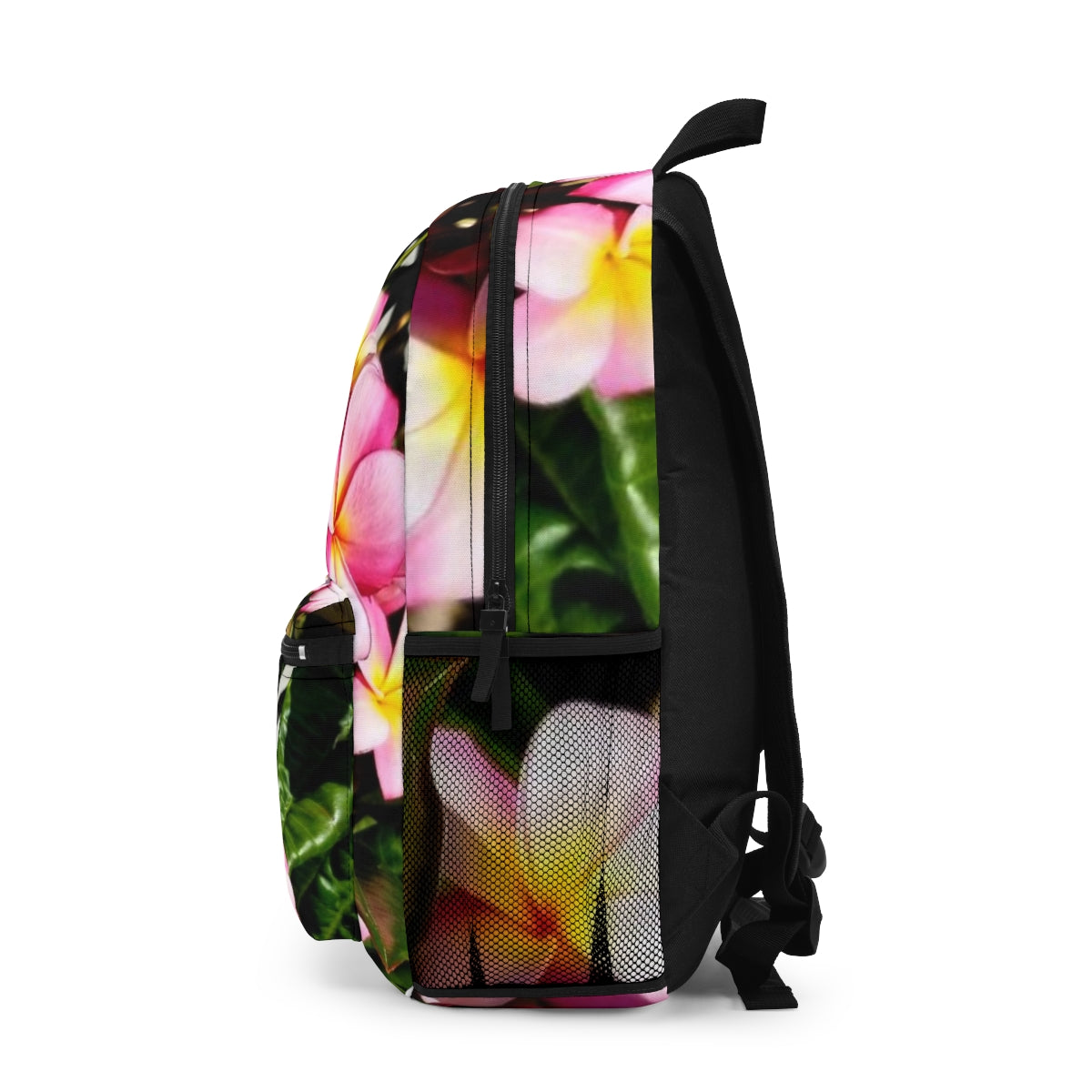 Island style striped Plumeria Backpack