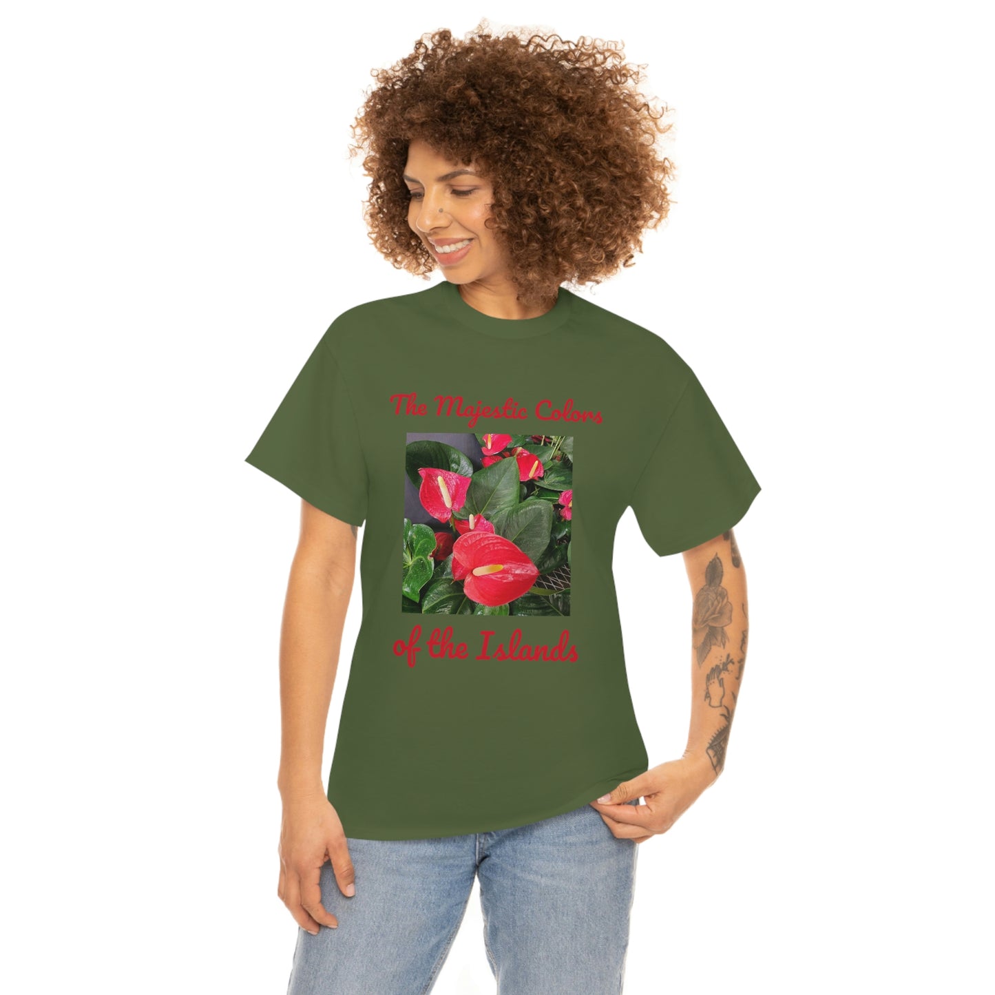 Islander Anthurium Unisex Heavy Cotton Tee