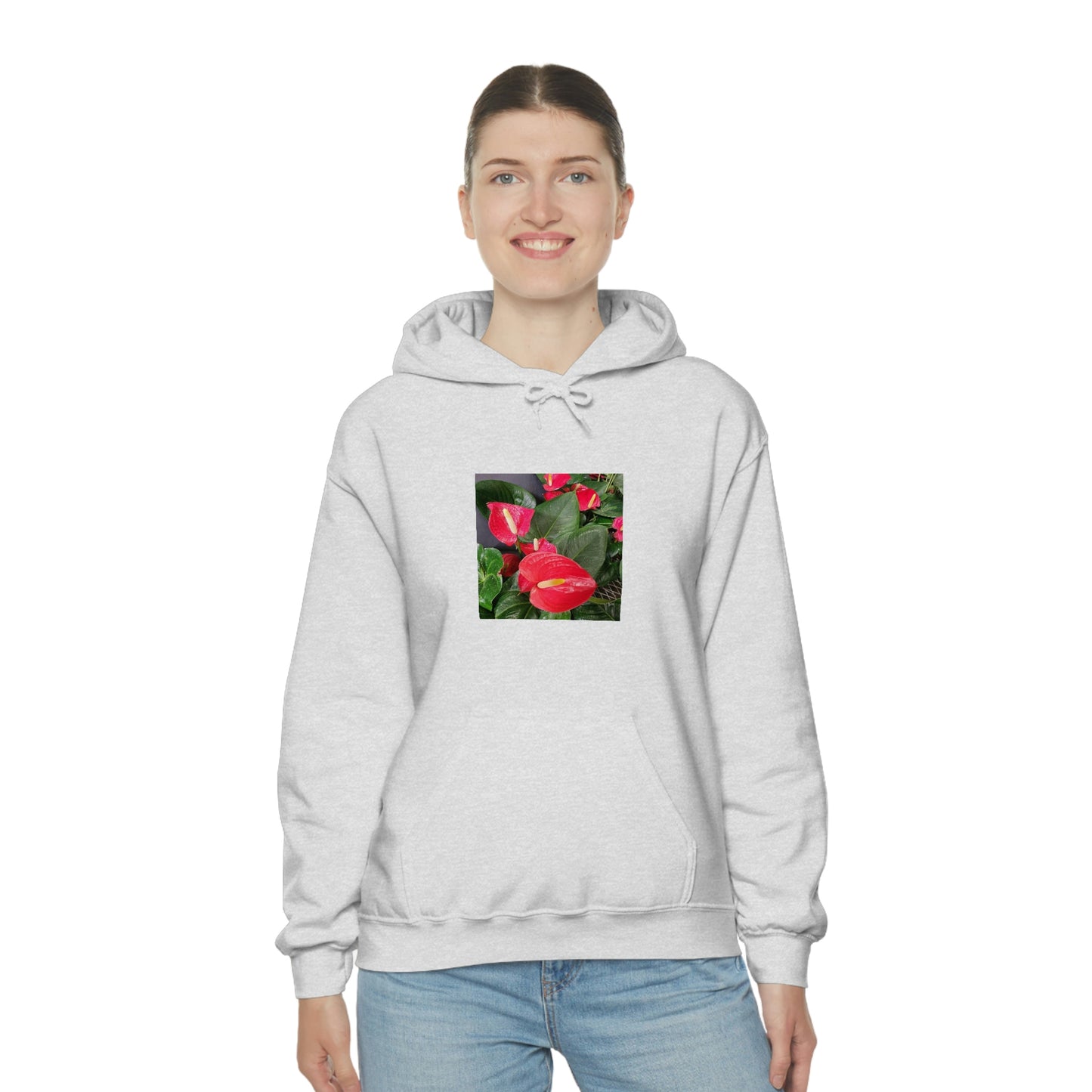 Island Style Anthurium Unisex Heavy Blend™ Hooded Sweatshirt