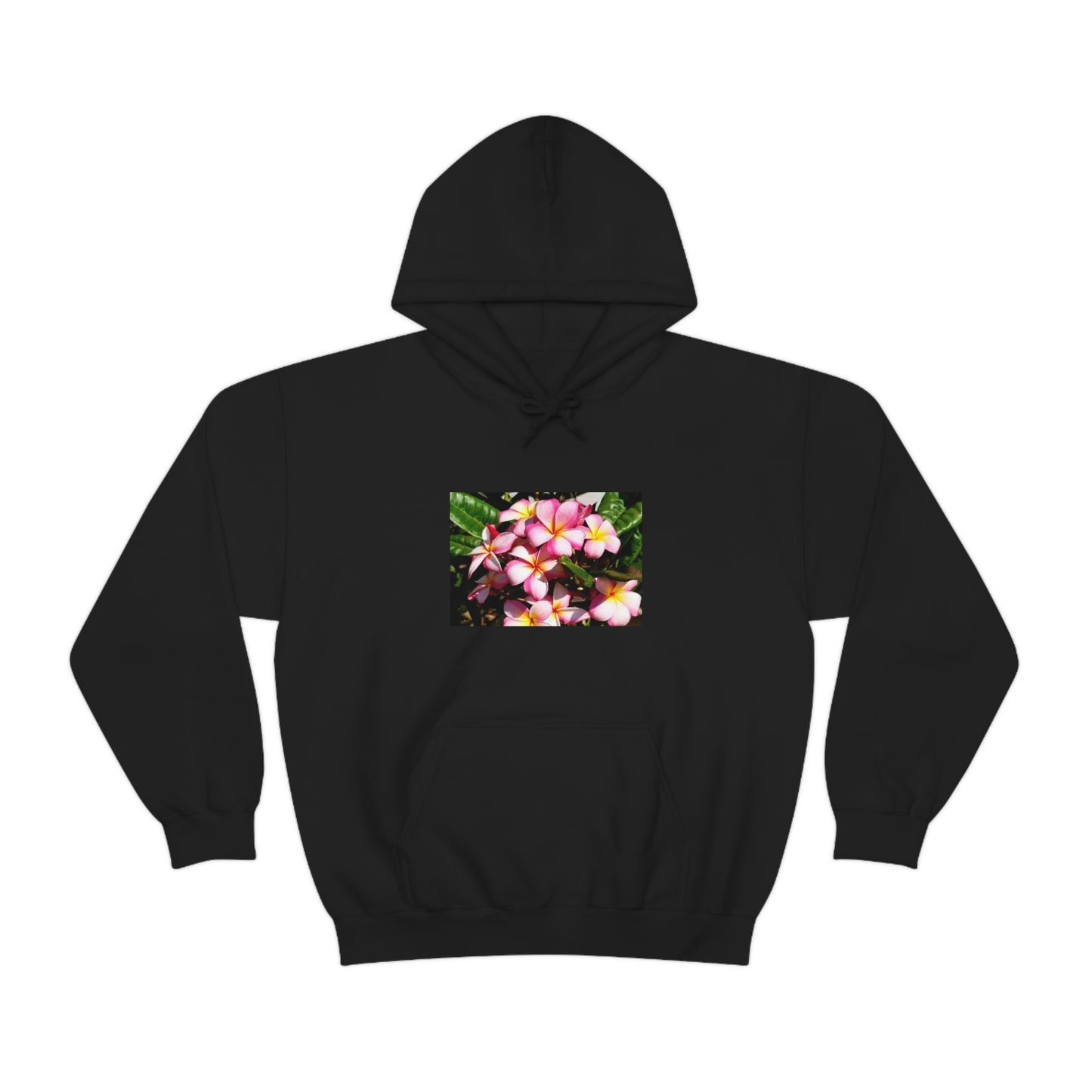 Islander Striped Plumeria Unisex Heavy Blend™ Hooded Sweatshirt