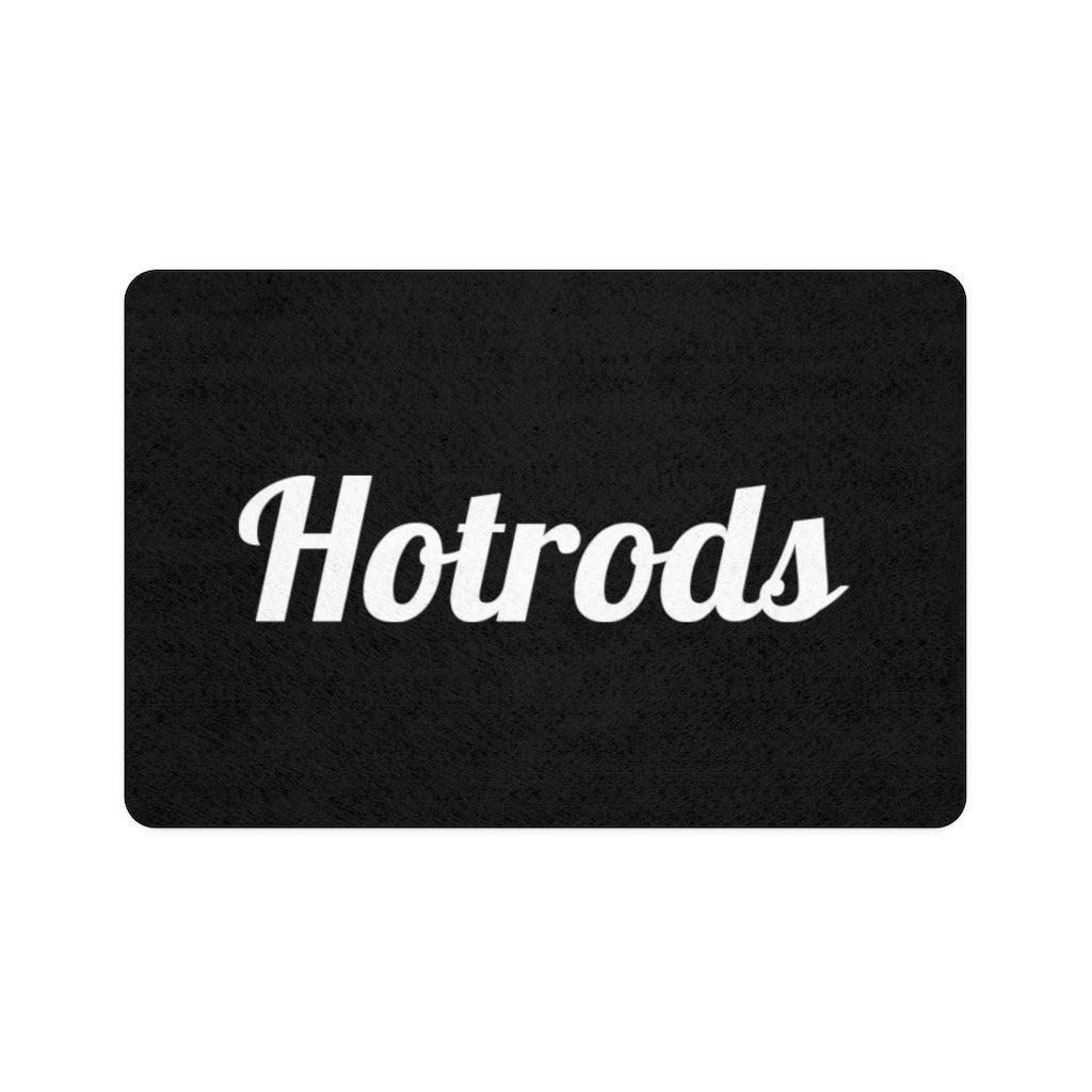 Hotrods Pet Food Mat (12x18) White print