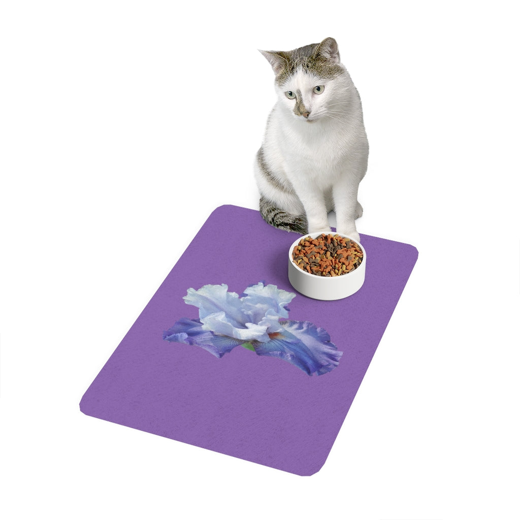 Floral "Iris" Pet Food Mat (12x18)