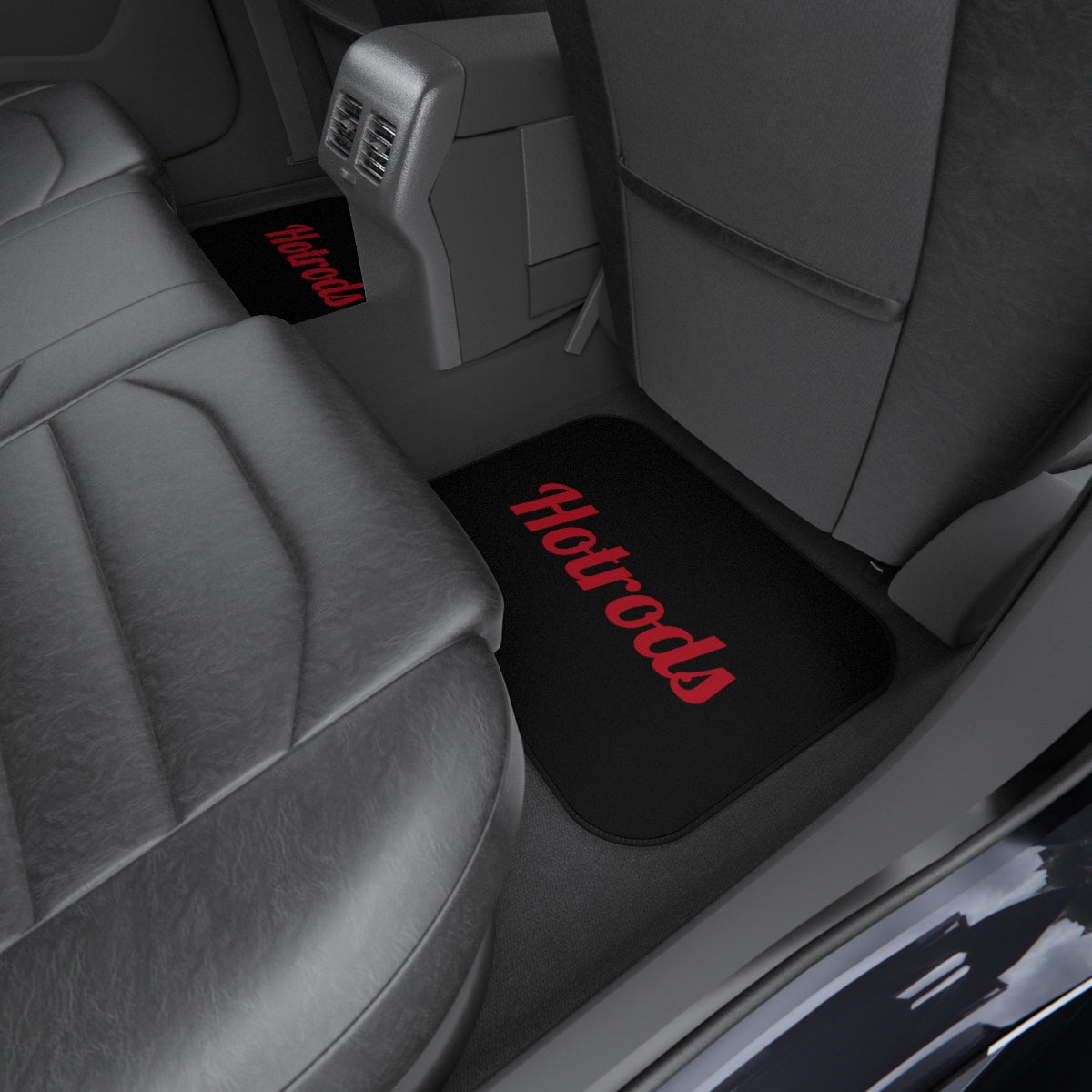 Hotrods Car Mats (Set of 4) - Black w/Red print