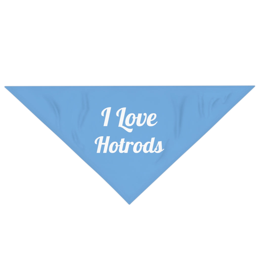 Hotrods "I Love Hotrods" Pet Bandana - White print