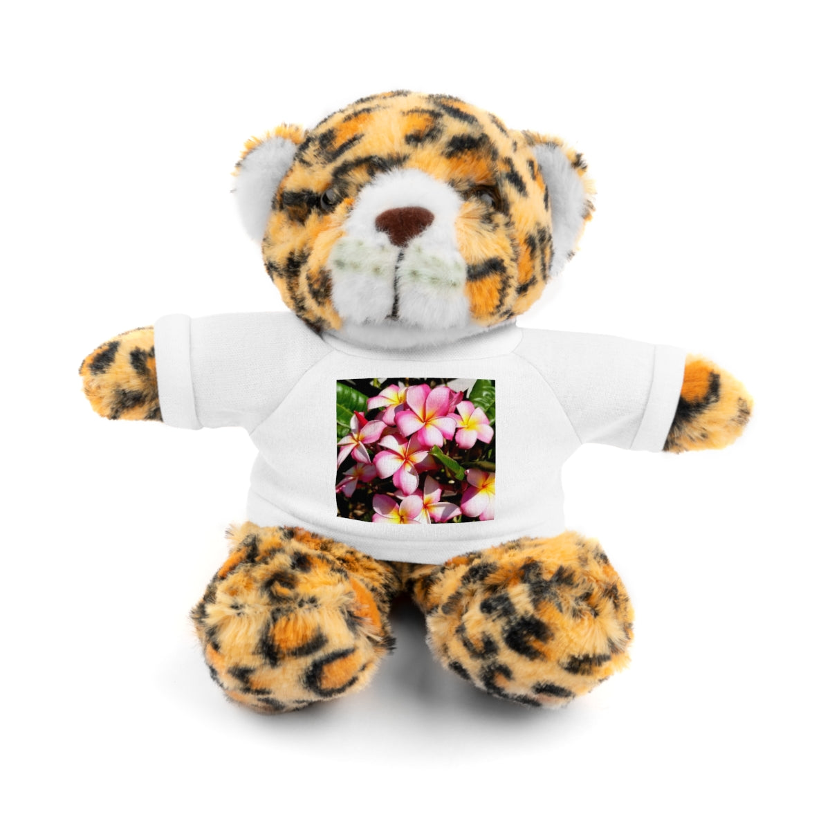 Island Style Striped Plumeria  Stuffed Animals with Tee