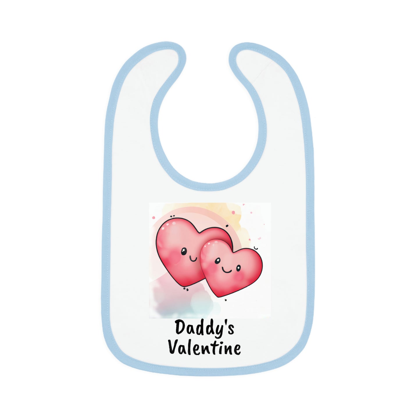 Valentine's "Daddy's Valentine" II Baby Contrast Trim Jersey Bib