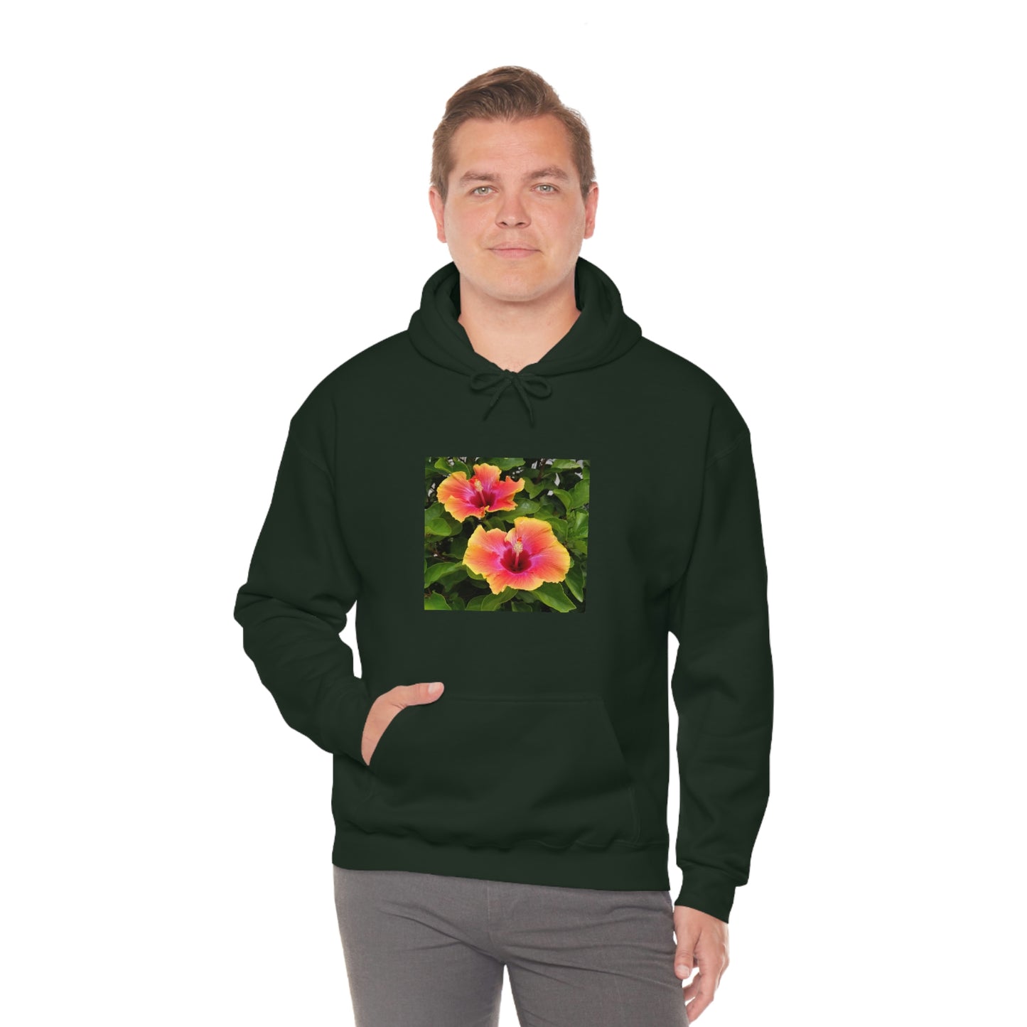 Islander Hibiscus Unisex Heavy Blend™ Hooded Sweatshirt