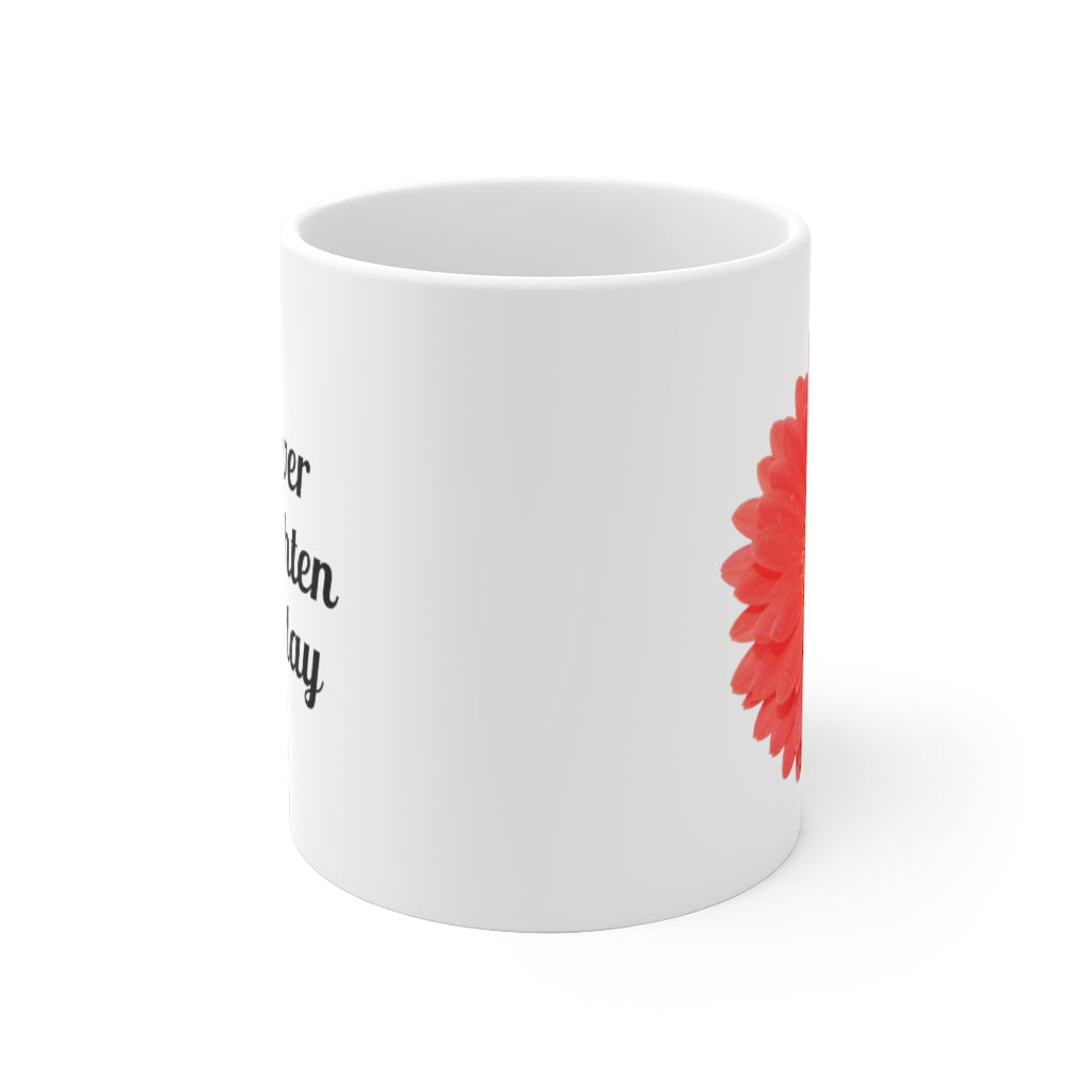 Designer Ceramic Mug, "Coral Gerber" 11oz and 15oz