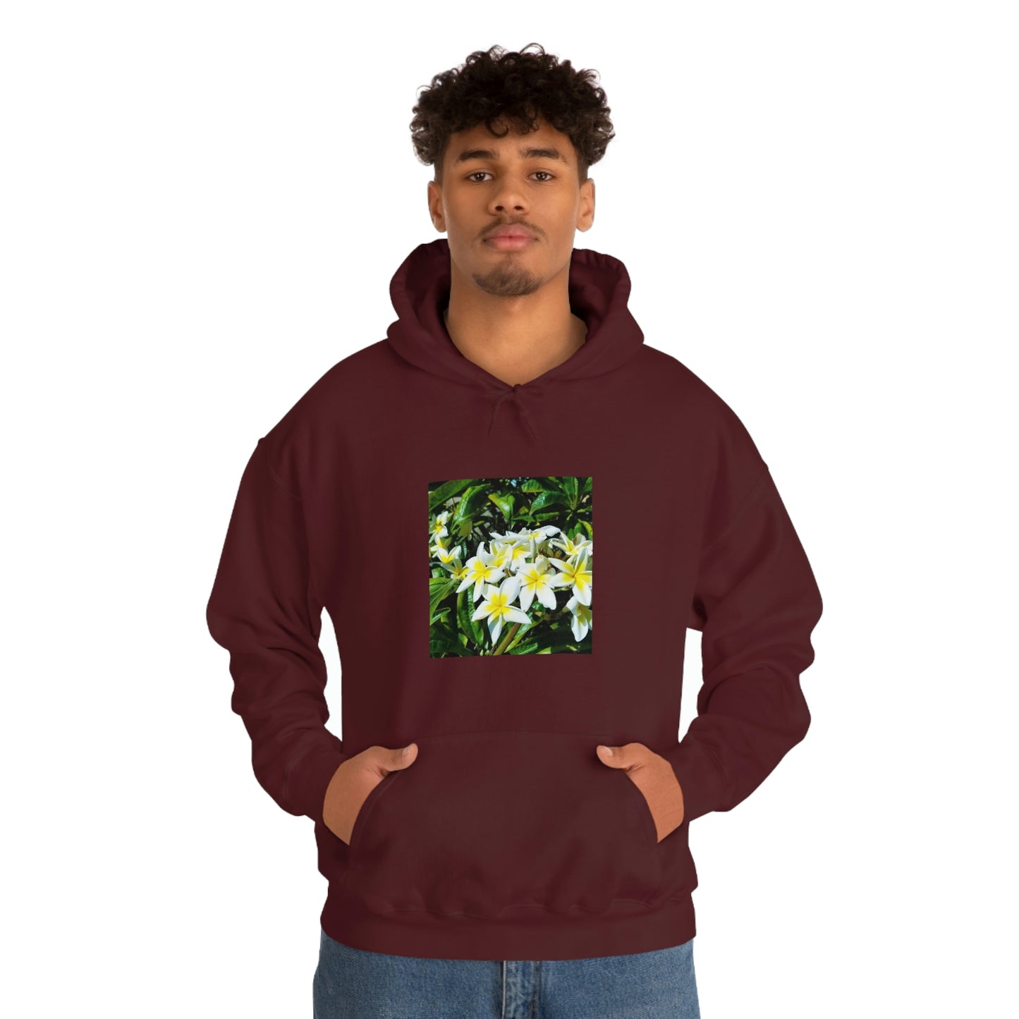 Islander Plumeria Unisex Heavy Blend™ Hooded Sweatshirt