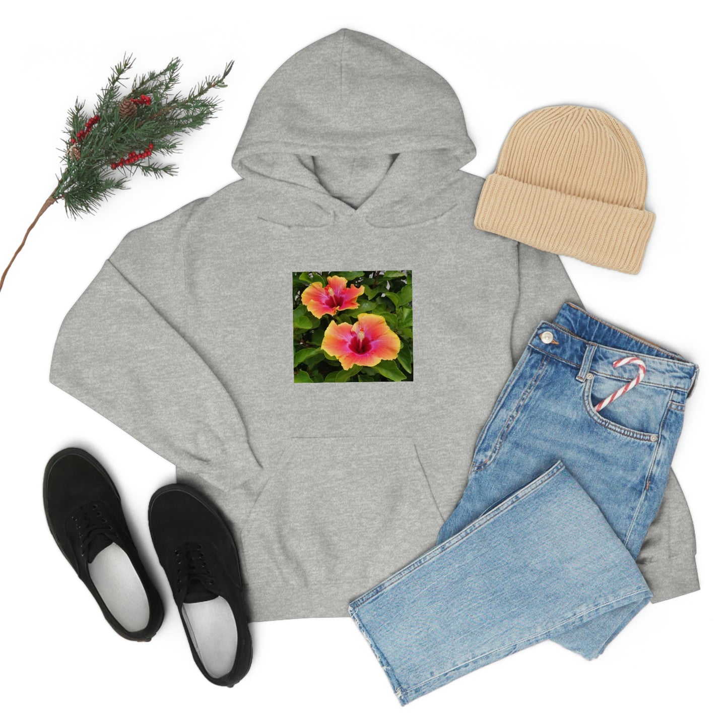 Islander Hibiscus Unisex Heavy Blend™ Hooded Sweatshirt