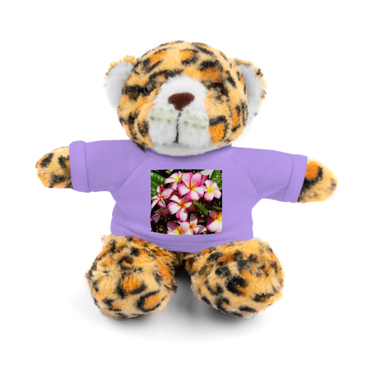 Island Style Striped Plumeria  Stuffed Animals with Tee