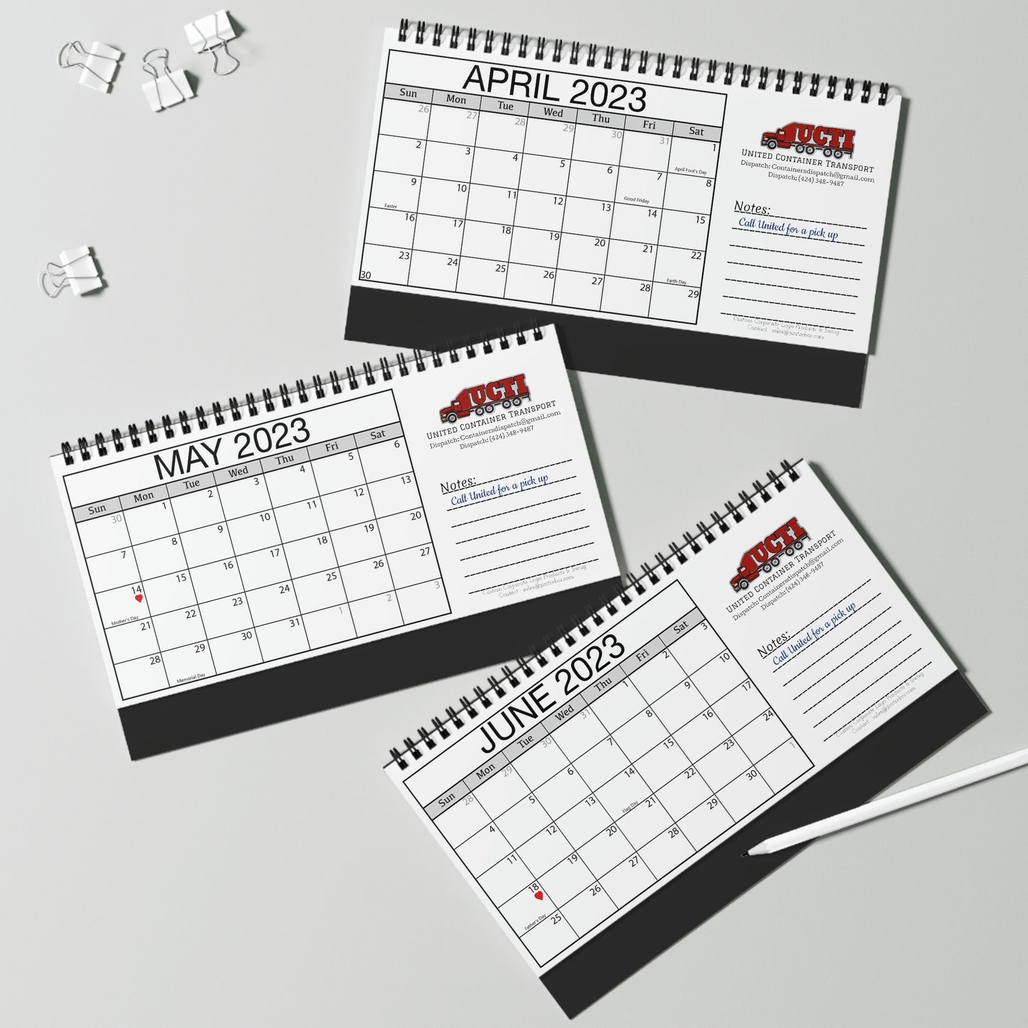 United Desk Calendar