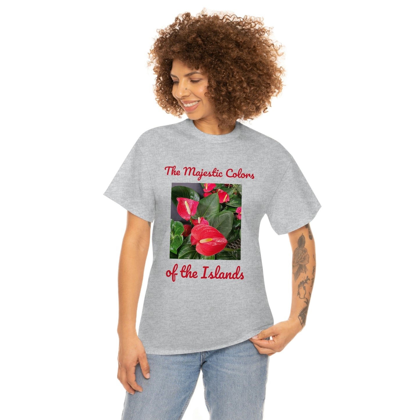 Islander Anthurium Unisex Heavy Cotton Tee