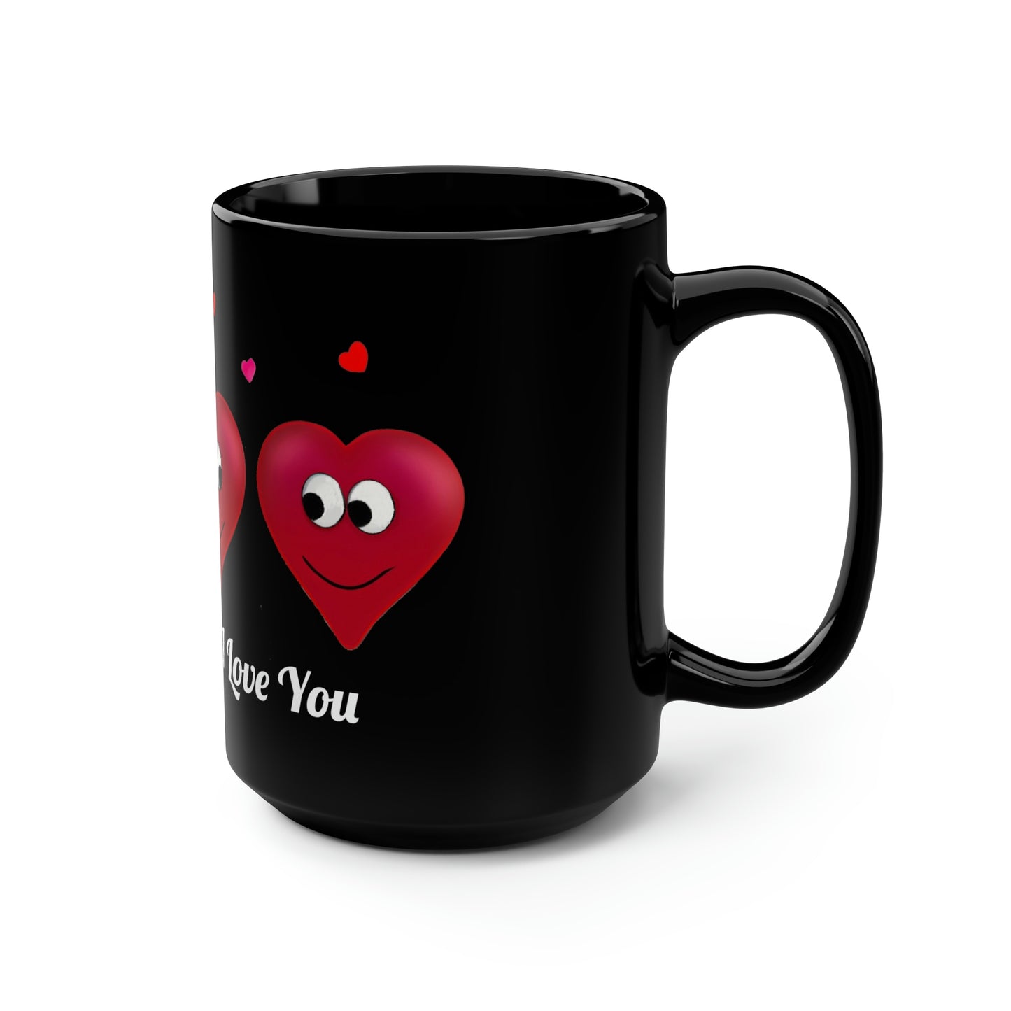 Valentine's "I Love You" Black Mug, 15oz