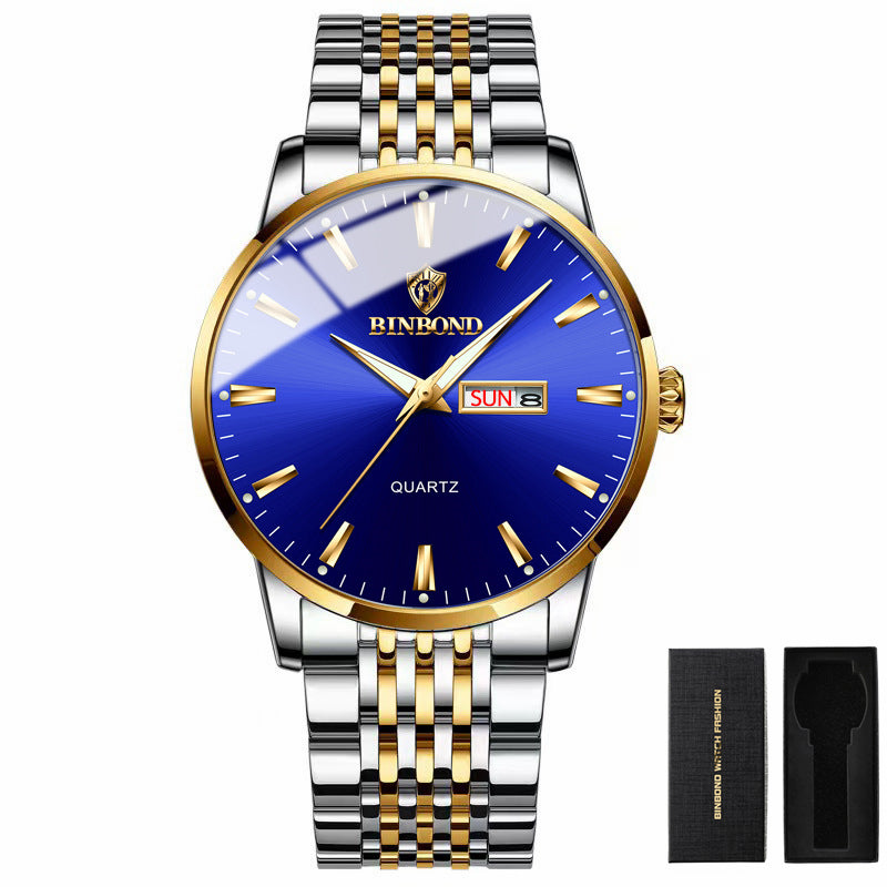 Men's Waterproof Luminous Calendar Quartz Watch