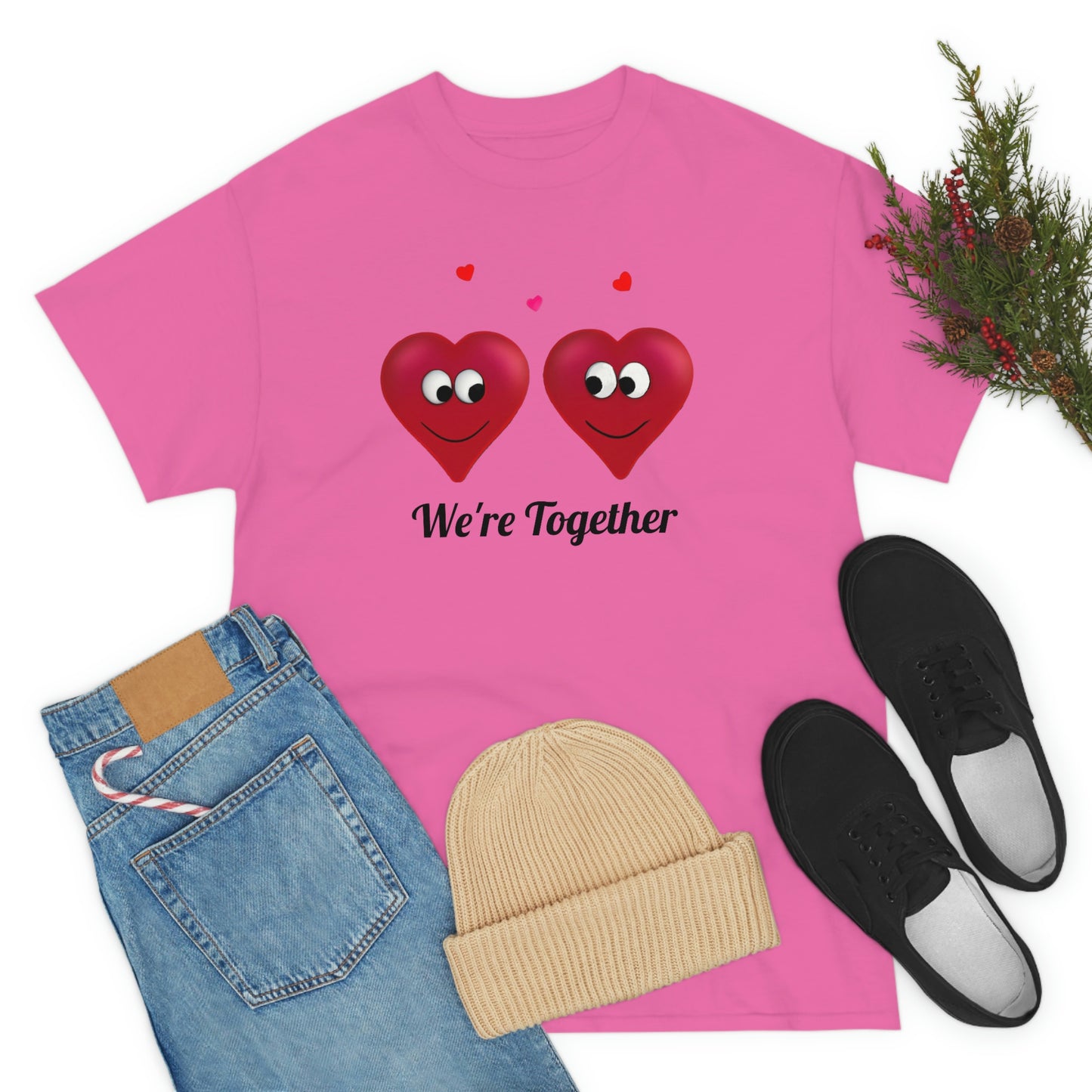 Valentine's "We're Together" Unisex Heavy Cotton Tee