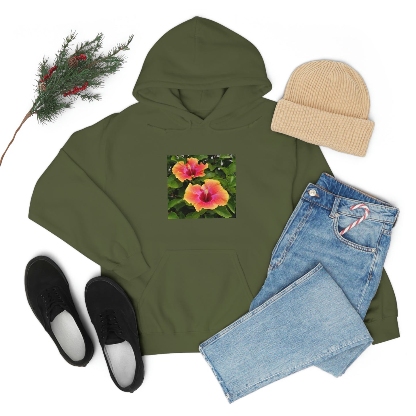 Islander Hibiscus Unisex Heavy Blend™ Hooded Sweatshirt