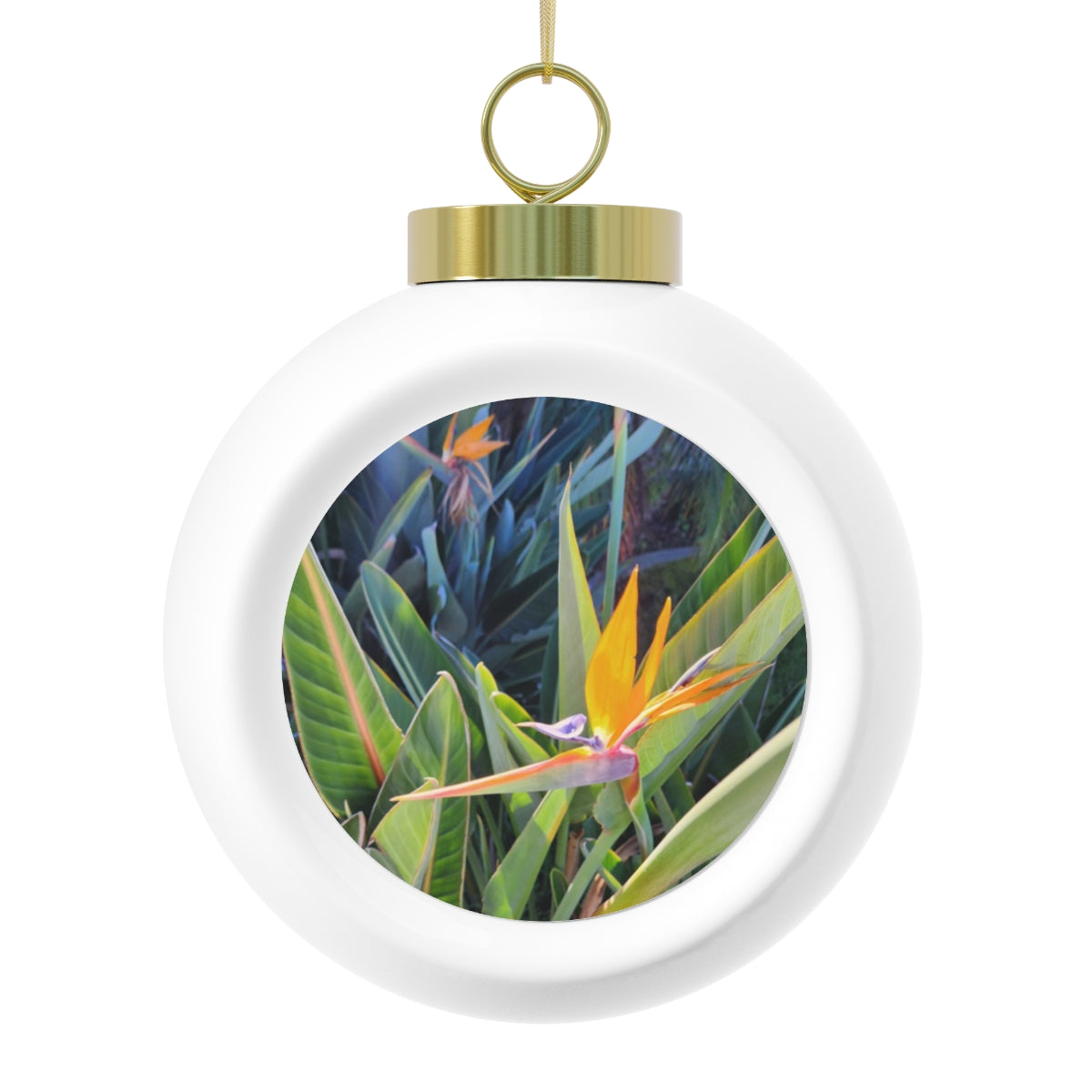 Island Style Bird of Paradise Christmas Ball Ornament