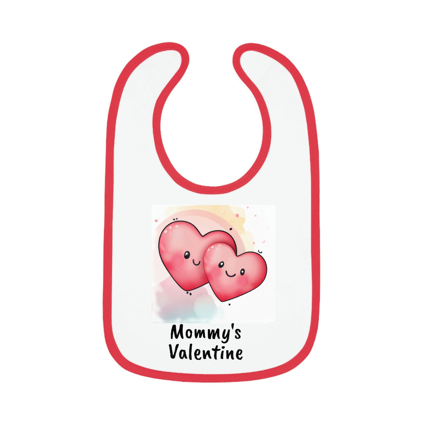 Valentine's "Mommy's Valentine" II Baby Contrast Trim Jersey Bib