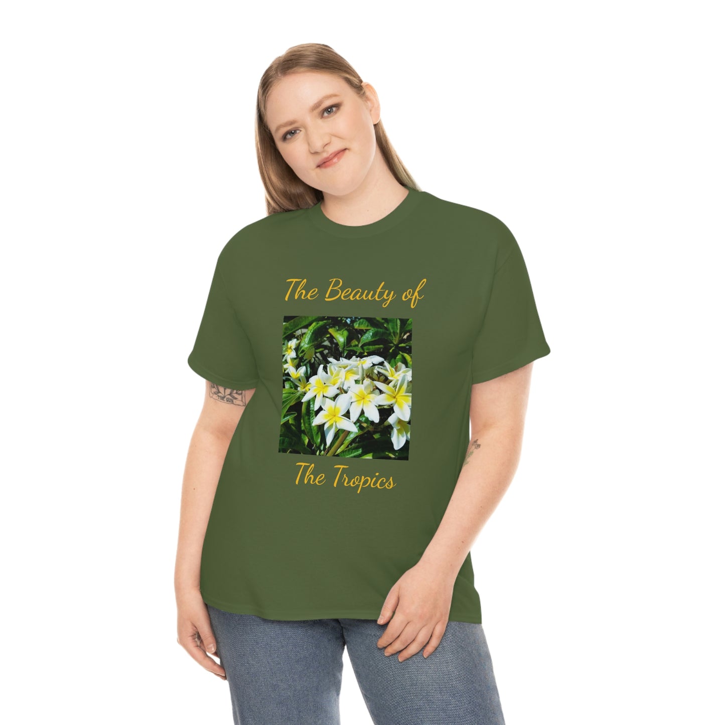 Islander Plumeria Unisex Heavy Cotton Tee