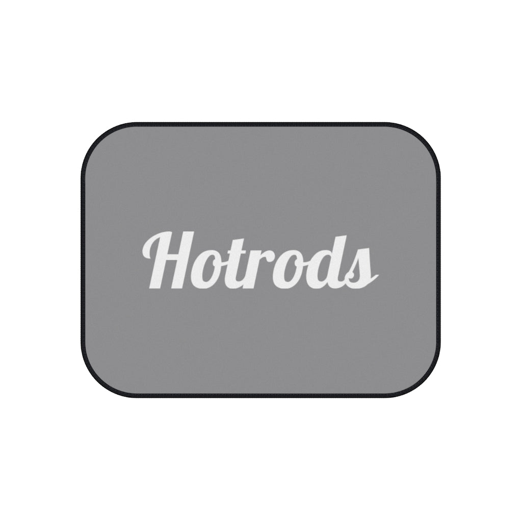 Hotrods Car Mats (Set of 4) Grey w/White print