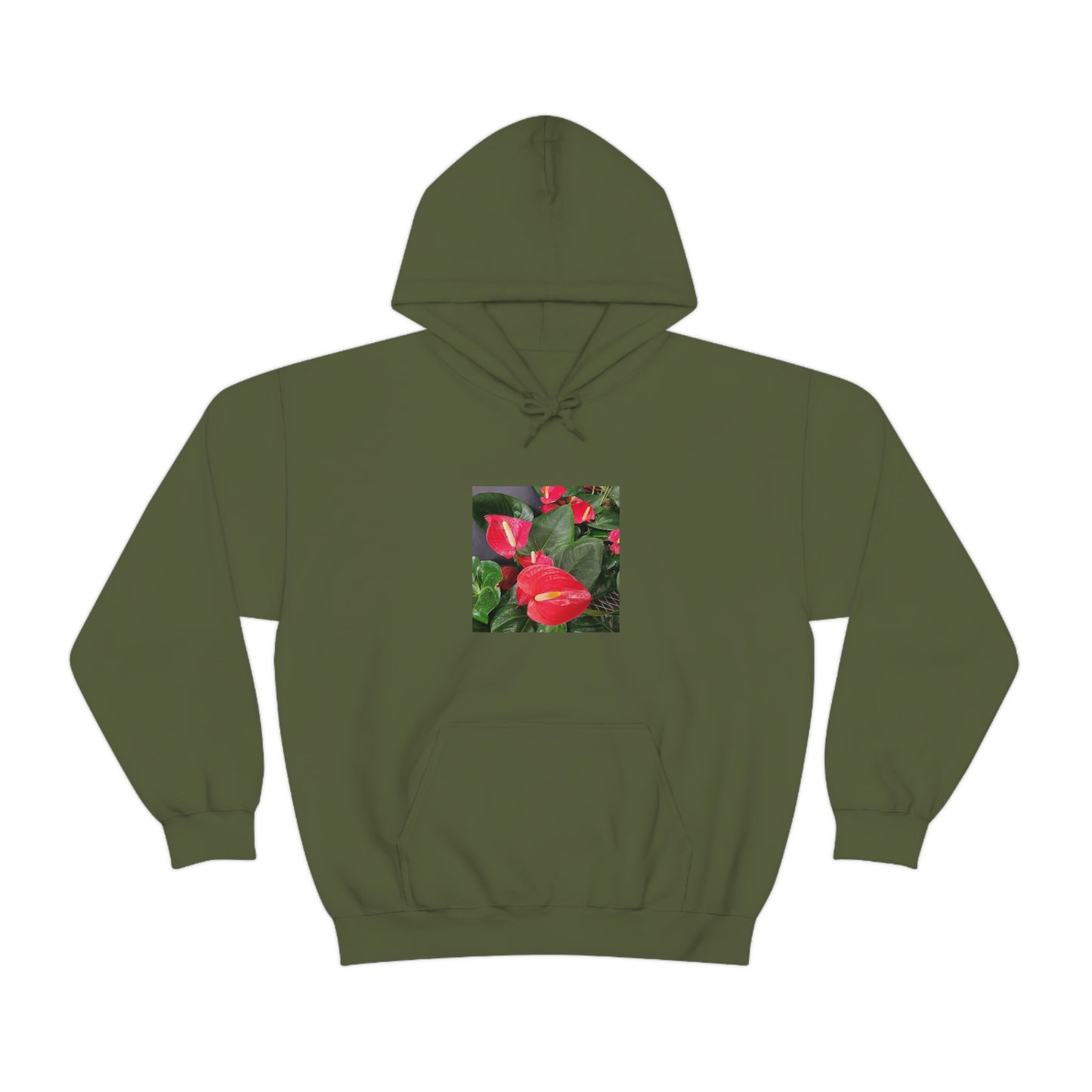 Island Style Anthurium Unisex Heavy Blend™ Hooded Sweatshirt