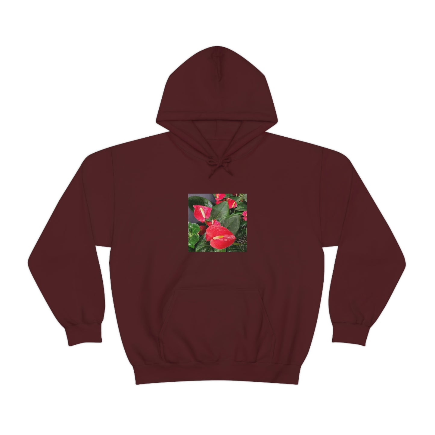 Island Style Anthurium Unisex Heavy Blend™ Hooded Sweatshirt