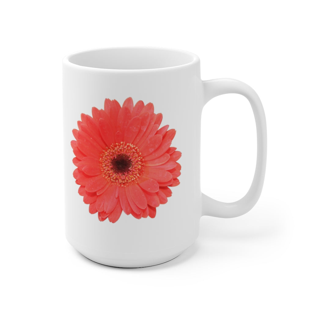 Designer Ceramic Mug, "Coral Gerber" 11oz and 15oz