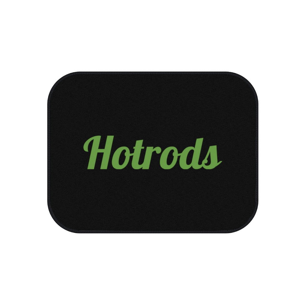 Hotrods Car Mats (Set of 4) - Black w/Green print