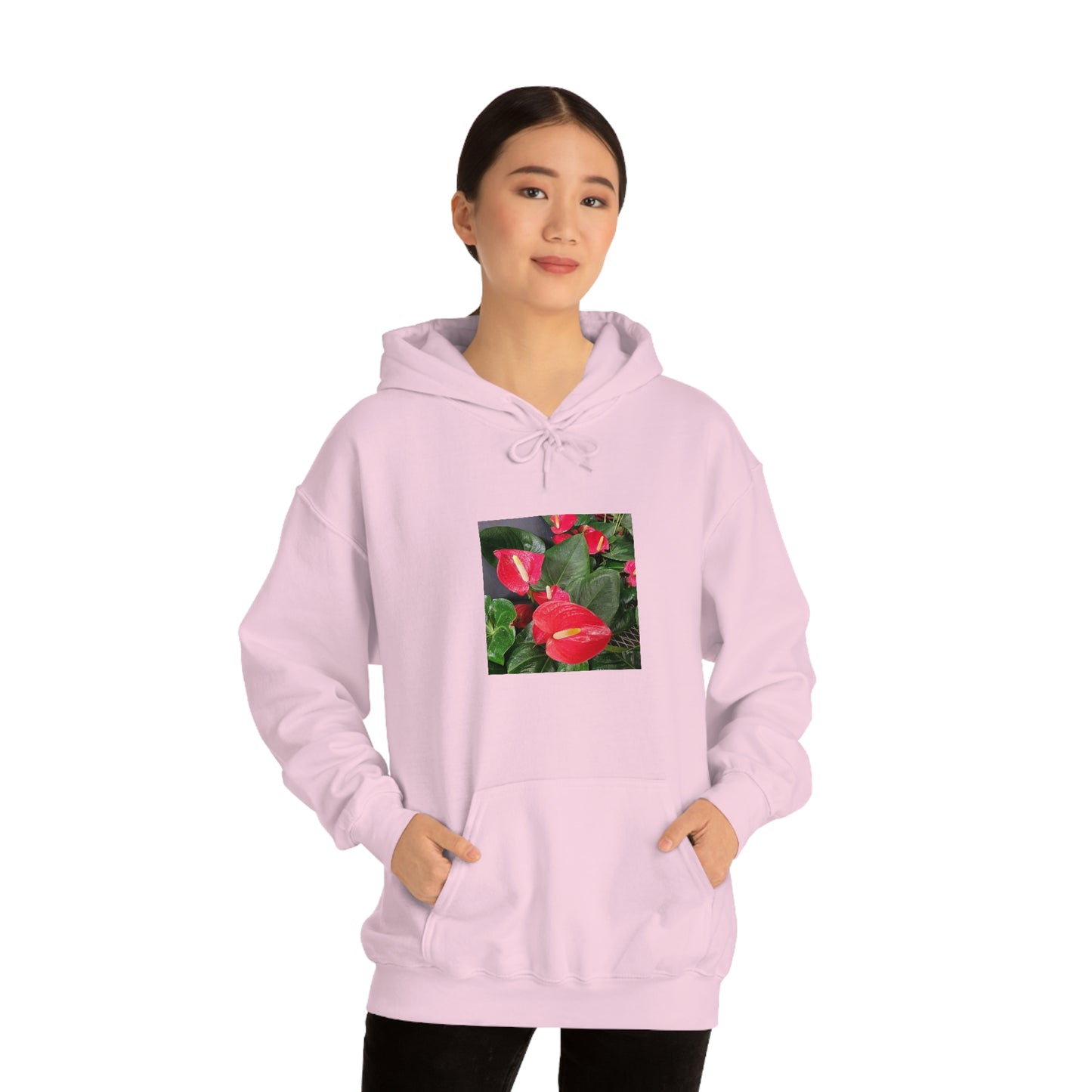 Island Style Anthurium Unisex Heavy Blend™ Hooded Sweatshirt