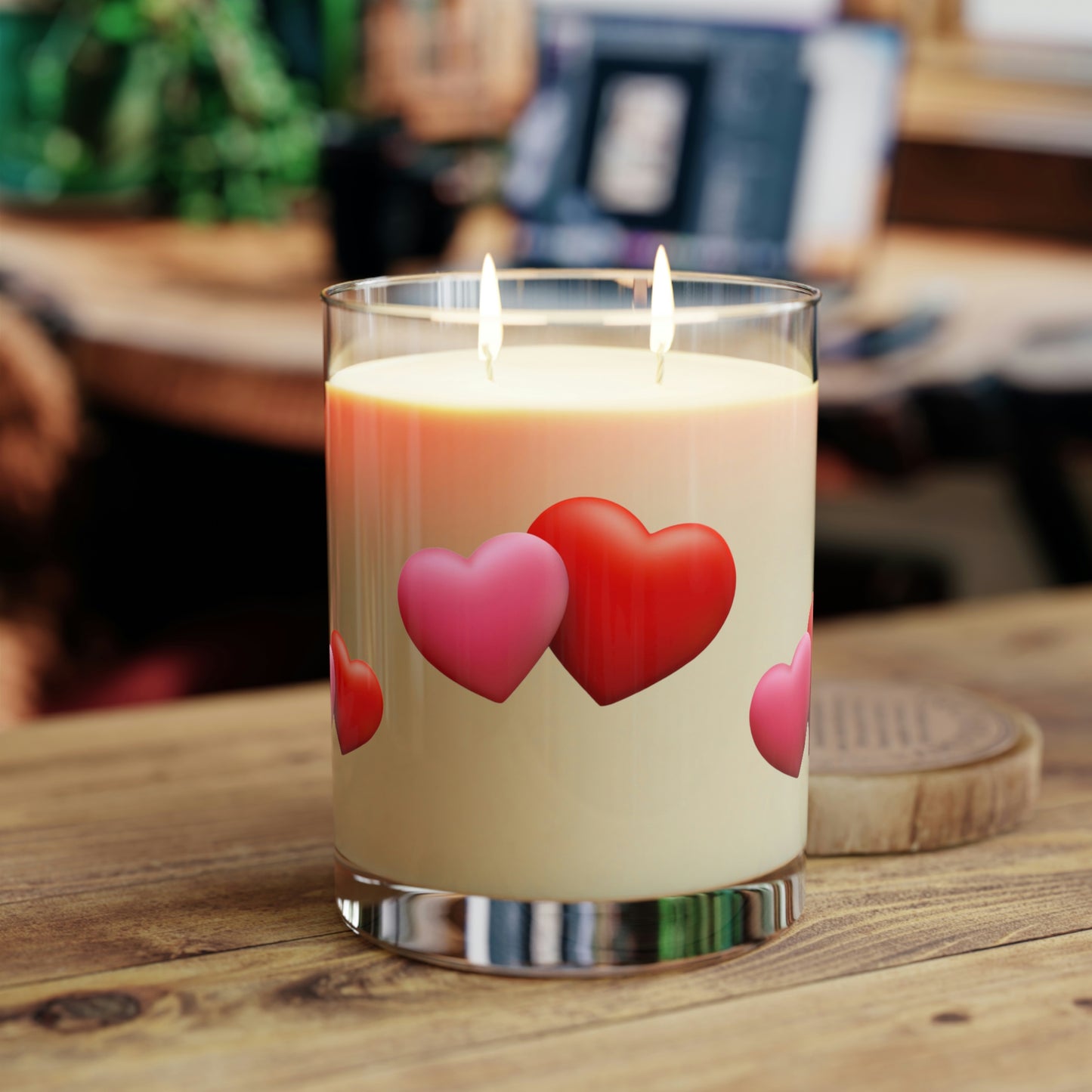 Valentine Hearts Scented Candle - Full Glass, 11oz