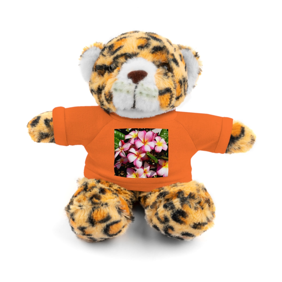 Island Style Striped Plumeria  Stuffed Animals with Tee