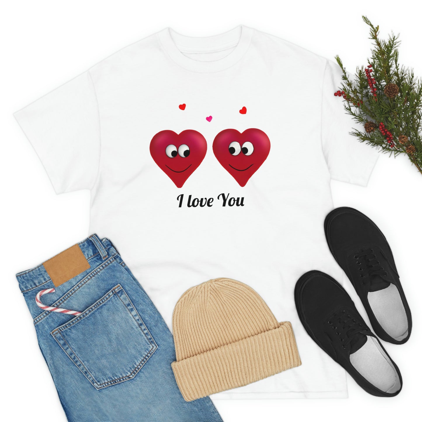 Valentine's "I Love You" Unisex Heavy Cotton Tee