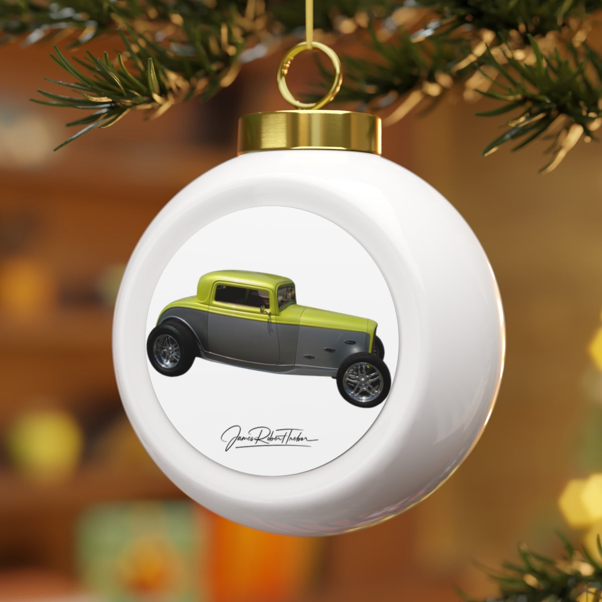 Hotrods Christmas Ball Ornament