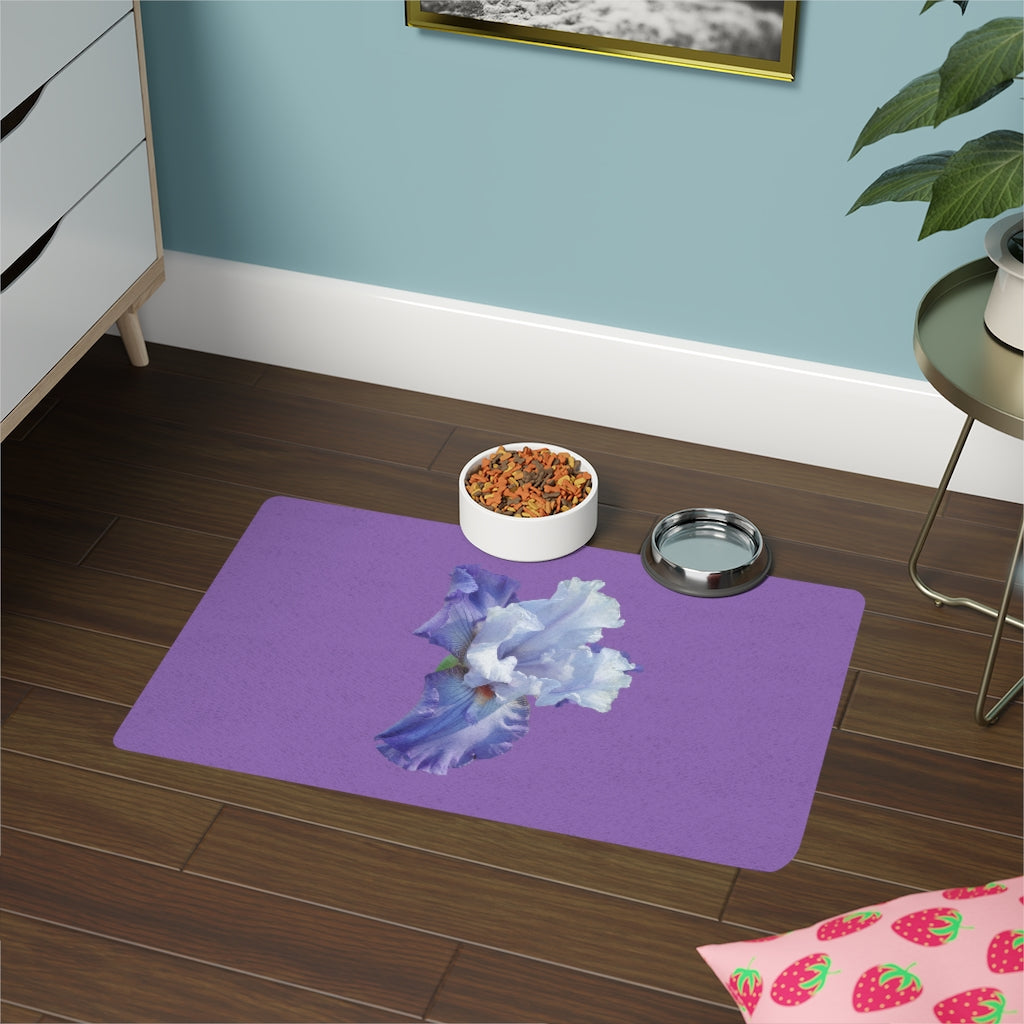 Floral "Iris" Pet Food Mat (12x18)