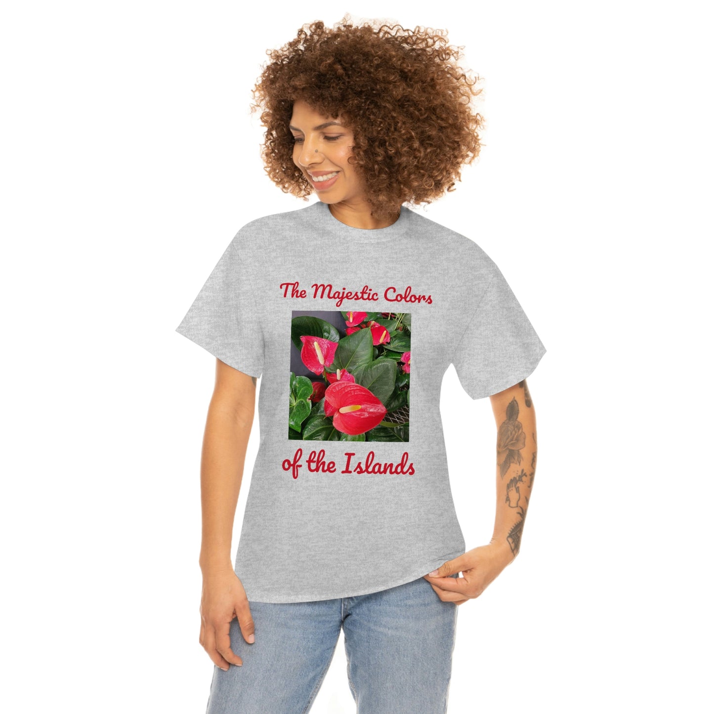 Islander Anthurium Unisex Heavy Cotton Tee