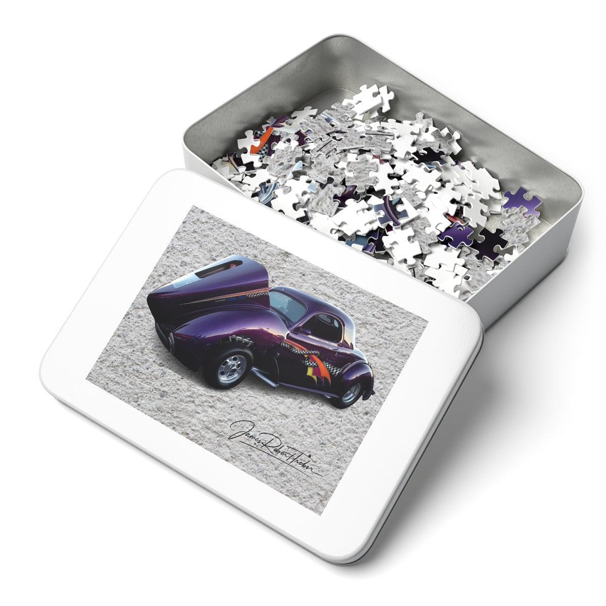 Hotrods Wild Purple Jigsaw Puzzle (252, 500-Piece)