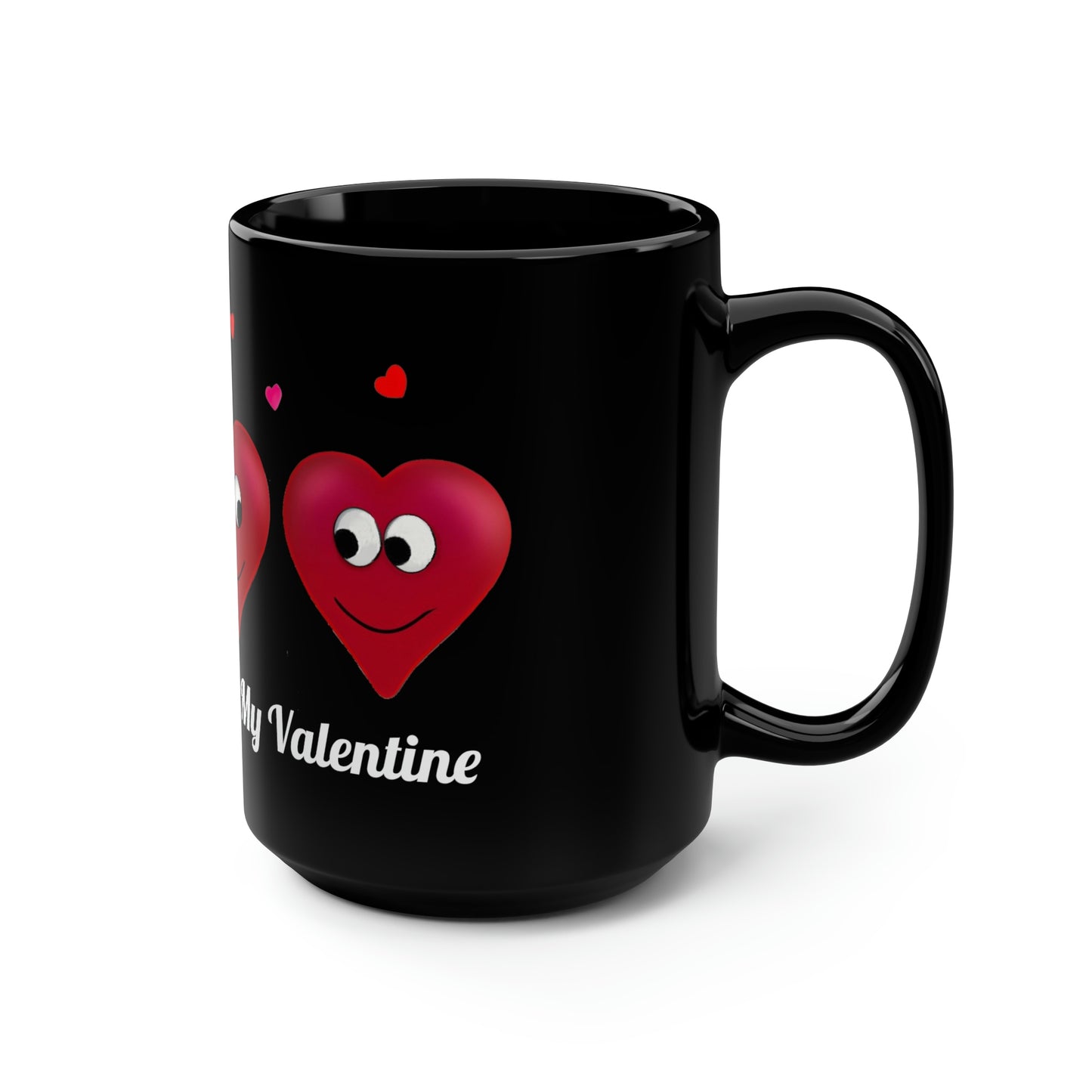 Valentine's "Be My Valentine" Black Mug, 15oz