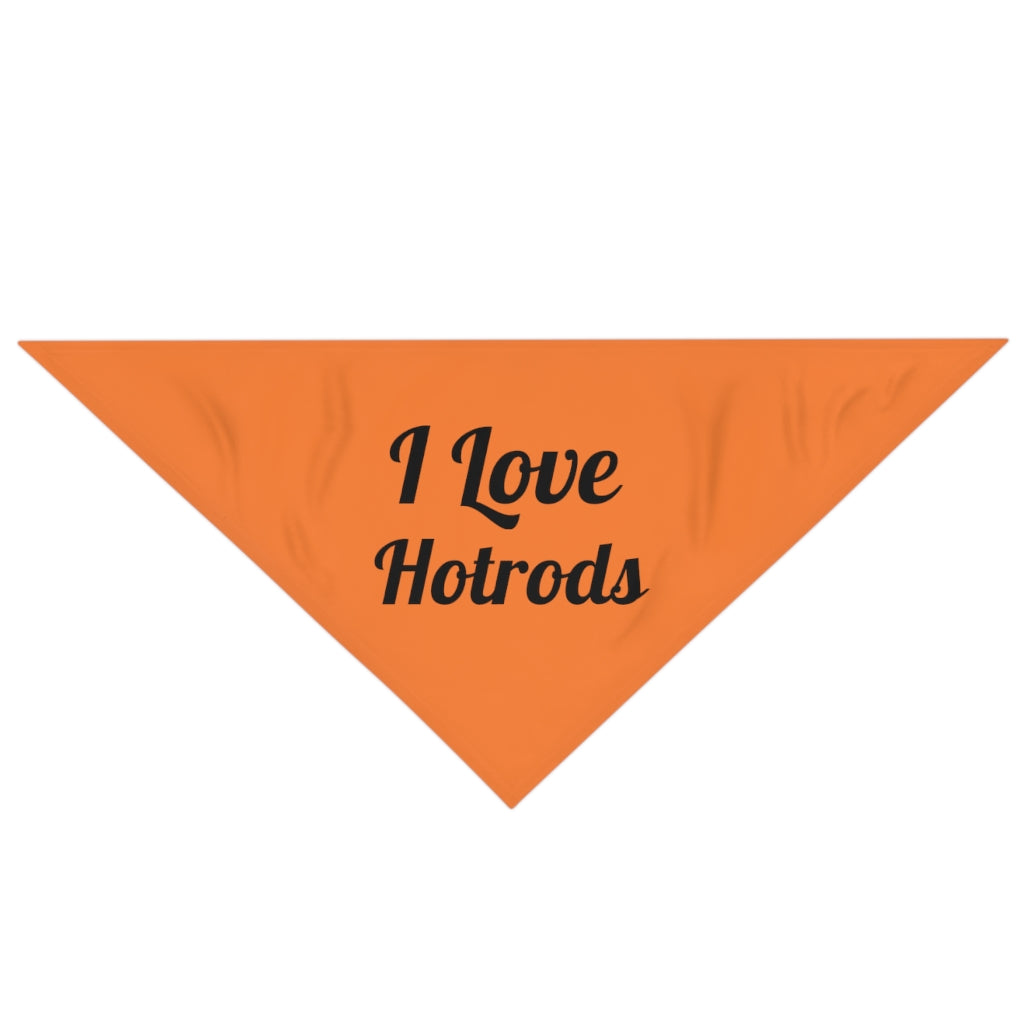 Hotrods "I Love Hotrods" Pet Bandana - Black print