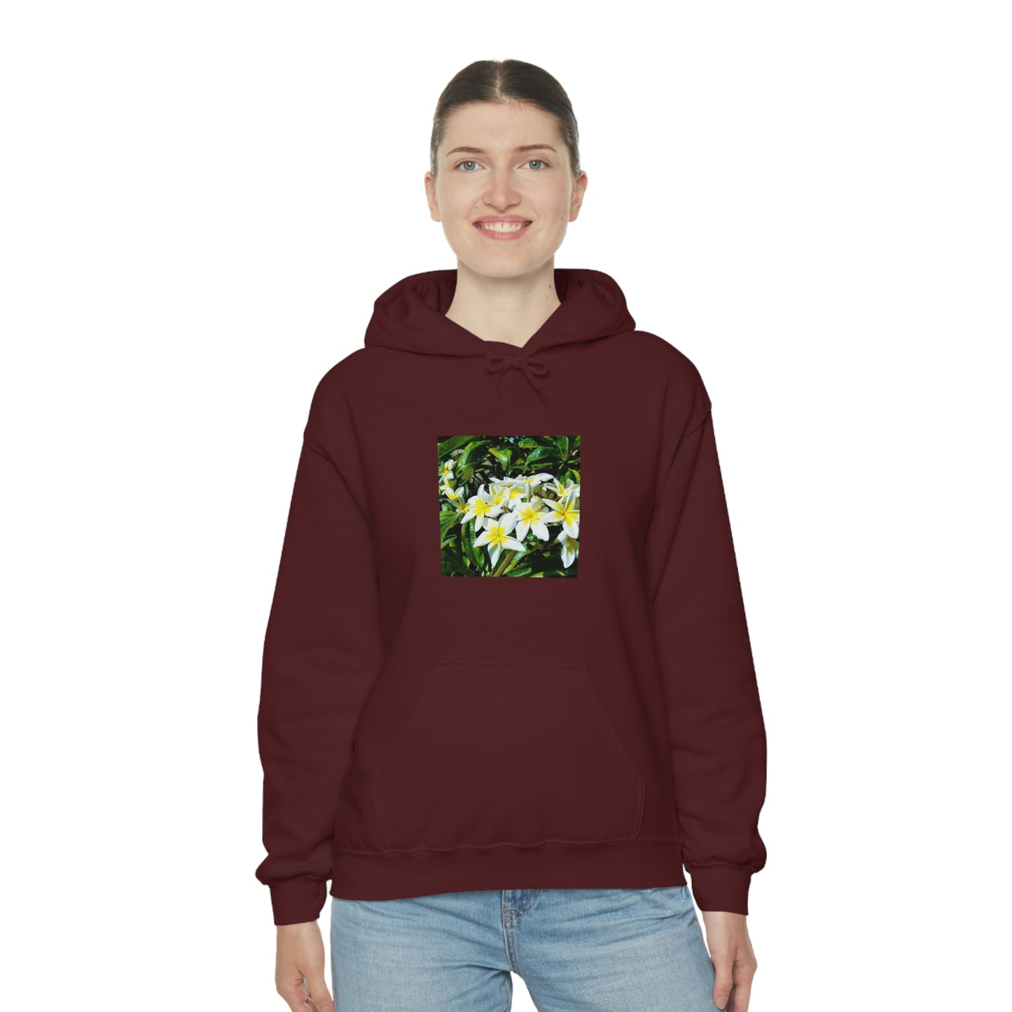 Islander Plumeria Unisex Heavy Blend™ Hooded Sweatshirt