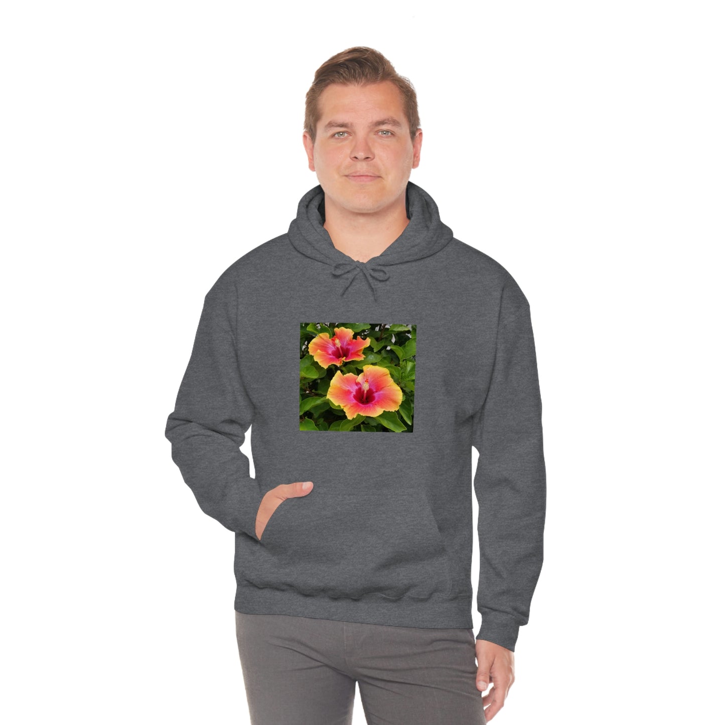 Islander Hibiscus Unisex Heavy Blend™ Hooded Sweatshirt